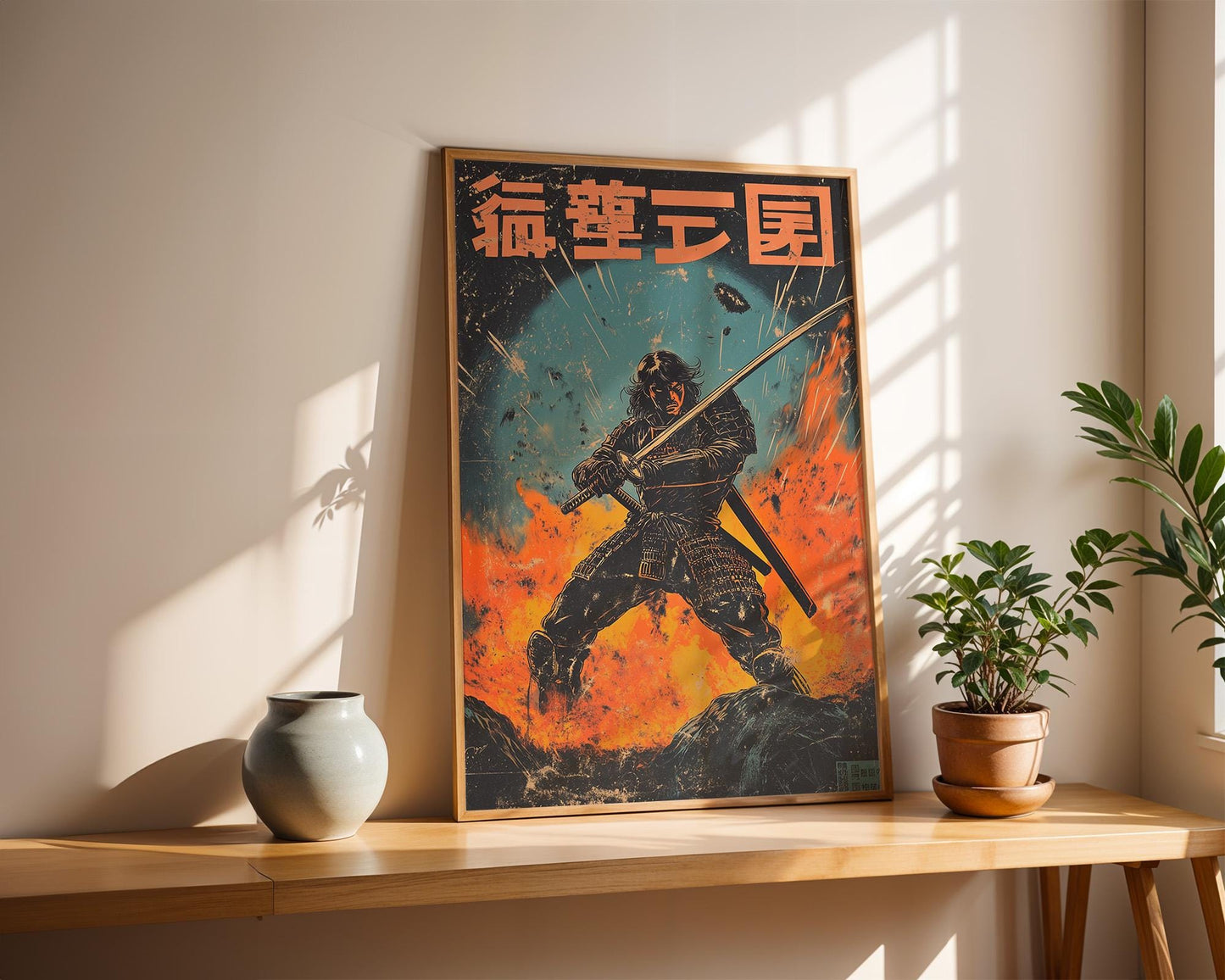 Japanese Wall Art | Vintage Samurai Poster