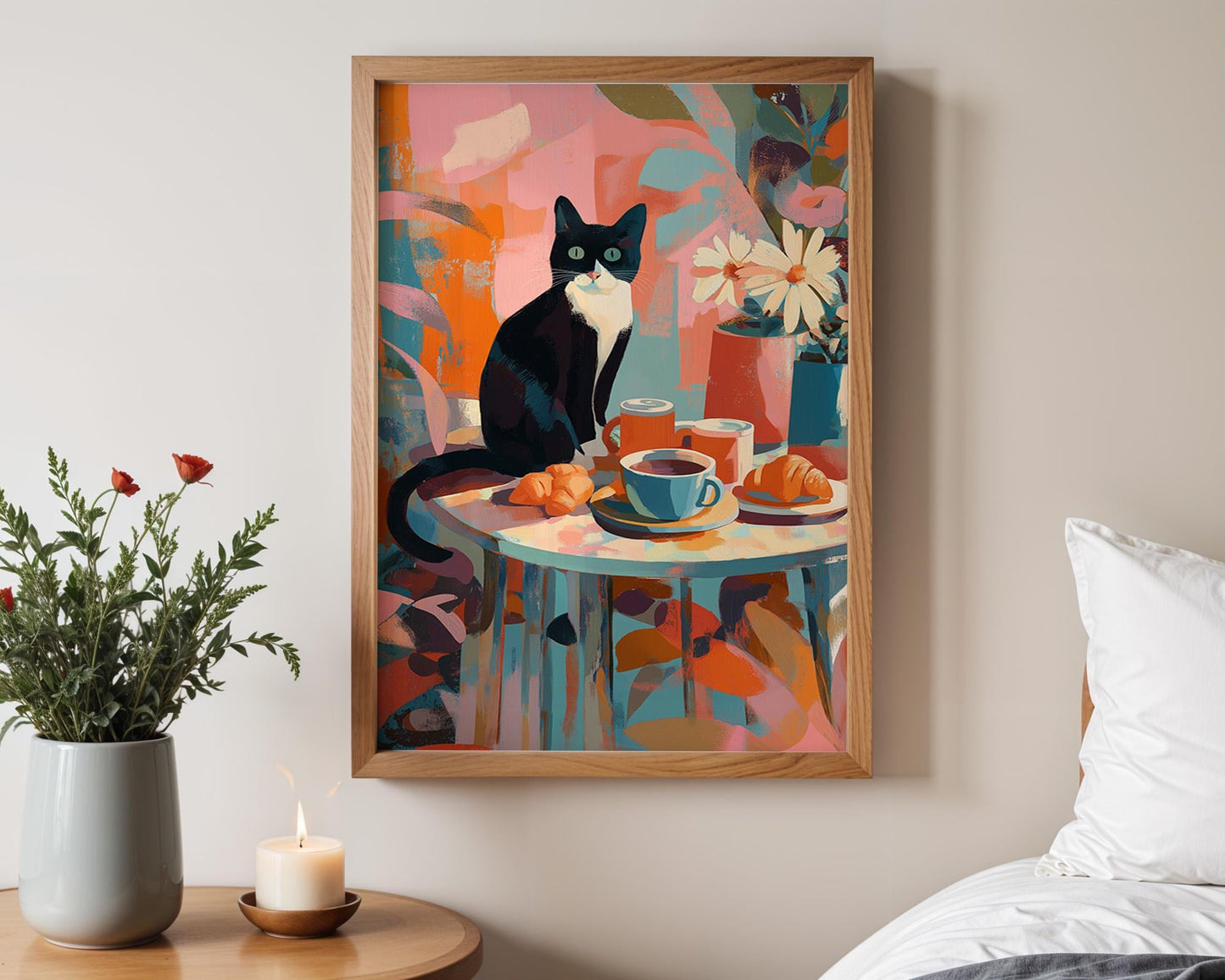 Dopamine Decor | Retro Cat Wall Art