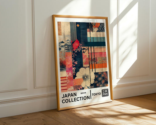 Japanese Wall Art Print | Floral Kimono Art