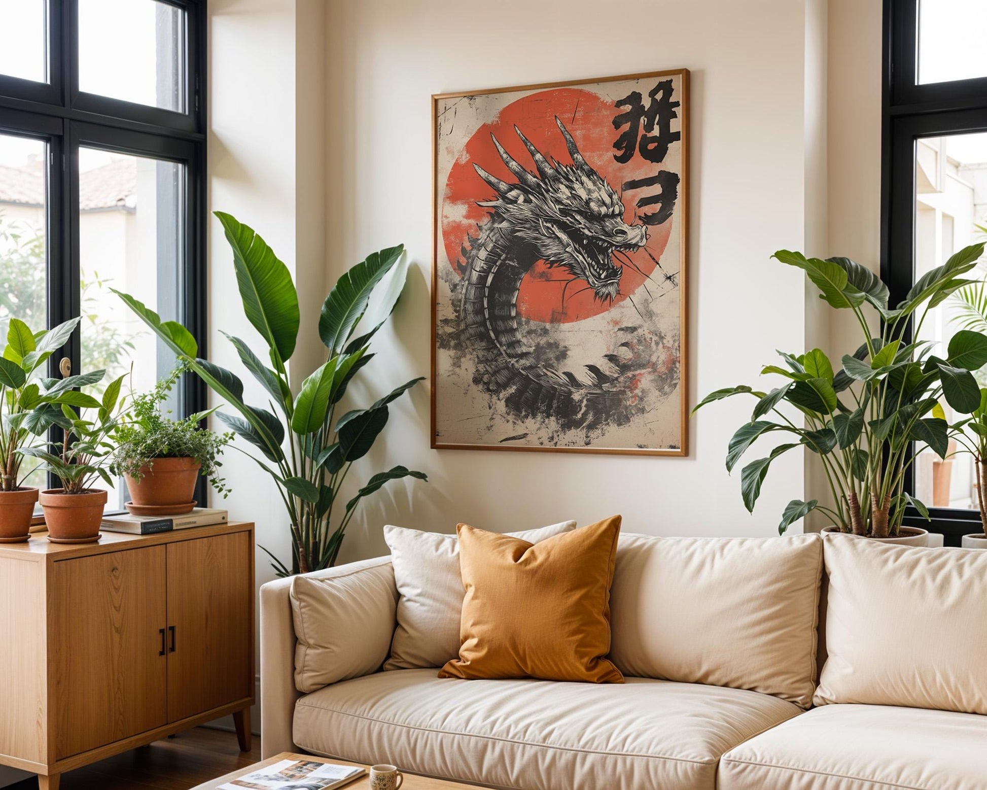 Japanese Wall Art | Japanese Dragon Art Print