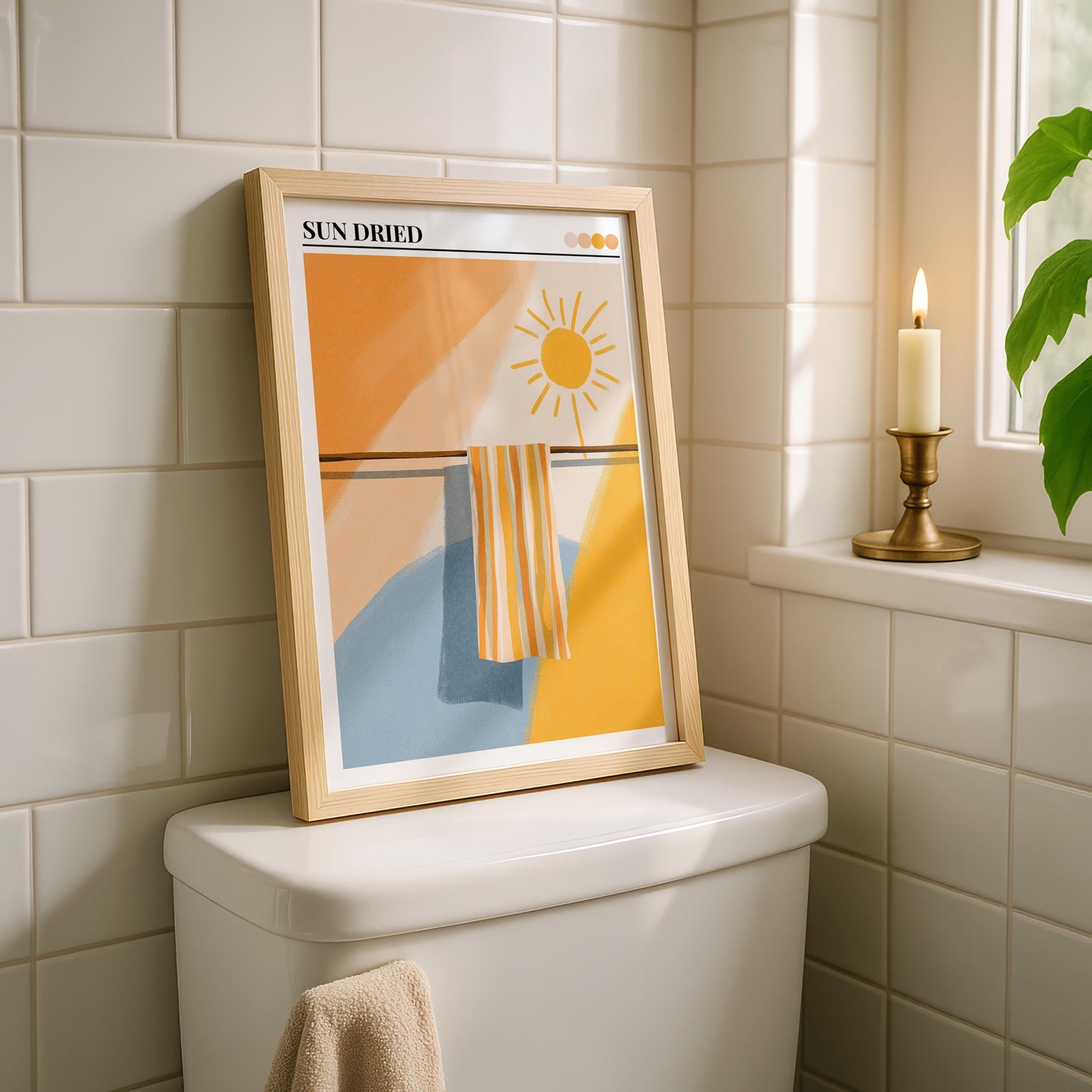 Bathroom Wall Art | Coastal Towel Art