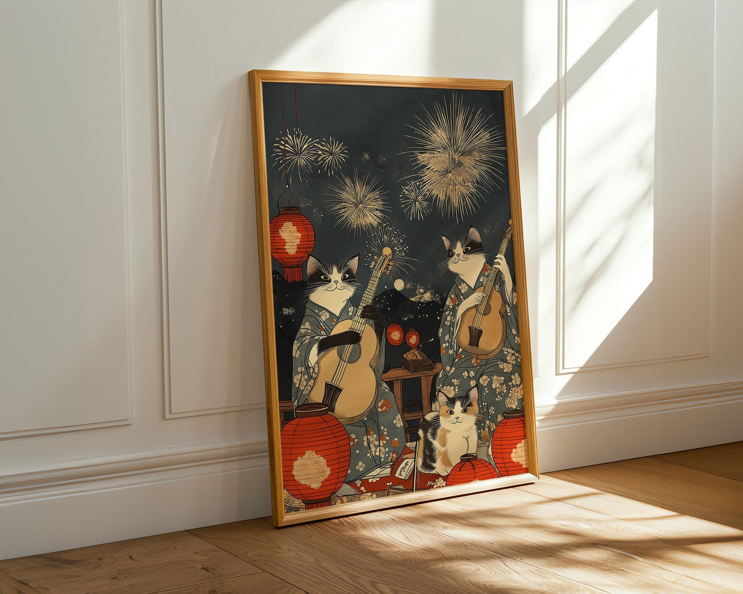 Japanese Wall Art | Japanese Cat Wall Art