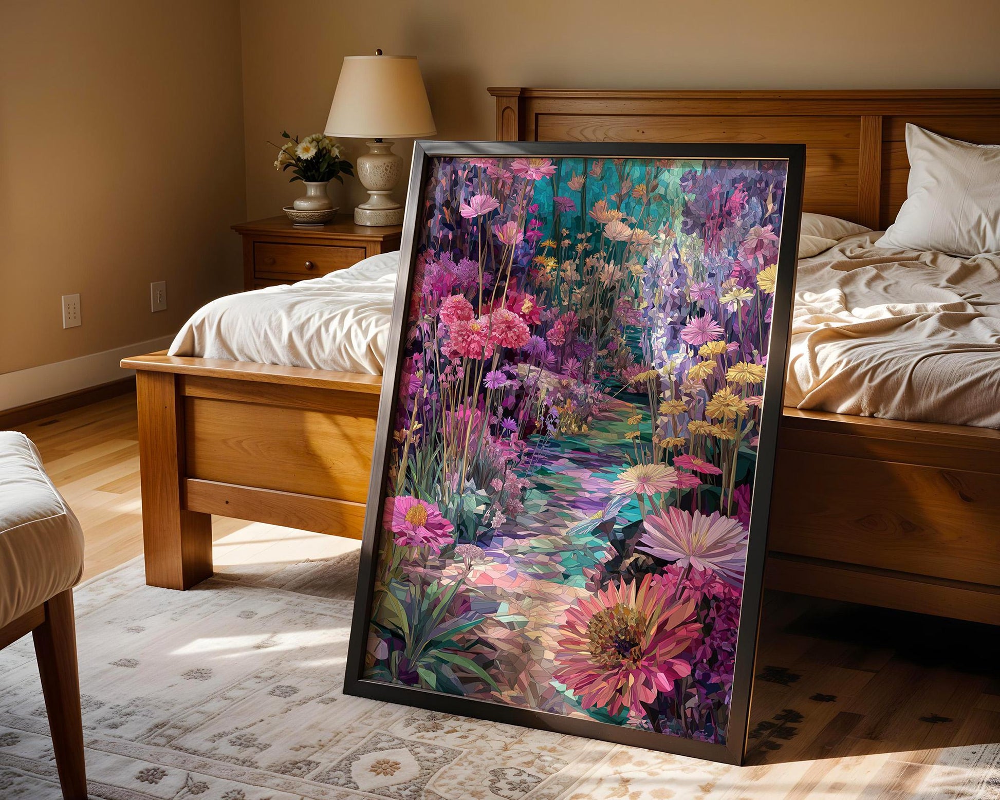 Maximalist Retro Wall Art | Abstract Floral Print
