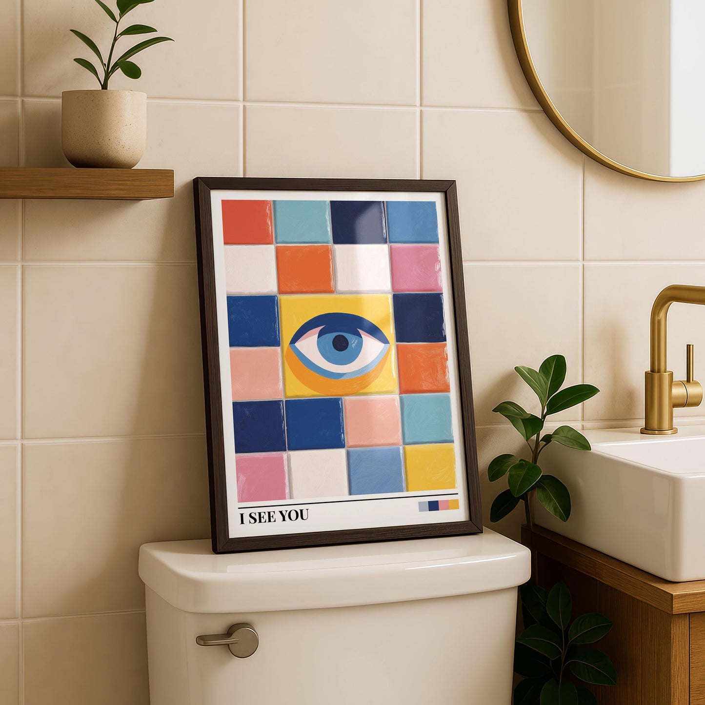 Bathroom Wall Art | Eye Bathroom Wall Art