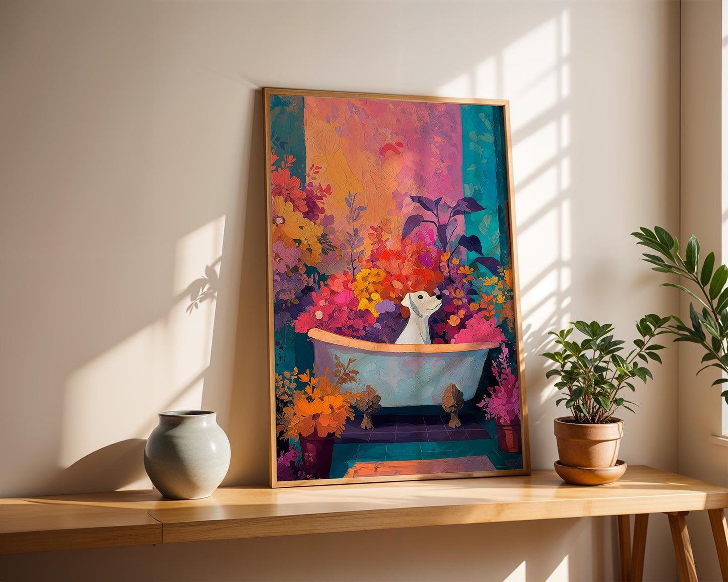 Bathroom Wall Art | Vintage Dog Bathroom Art