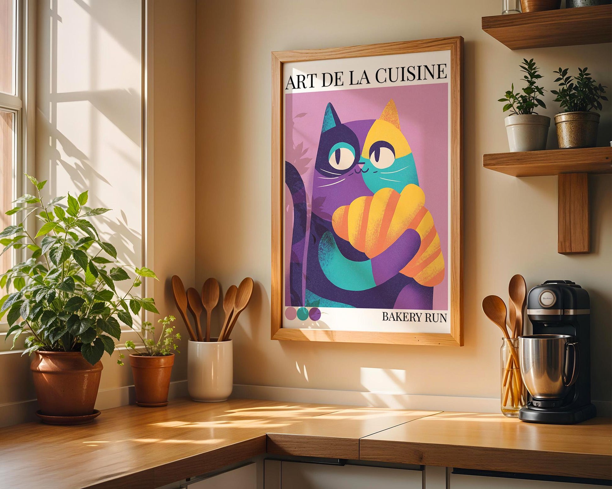 Kitchen Wall Art | Bakery Croissant Wall Art