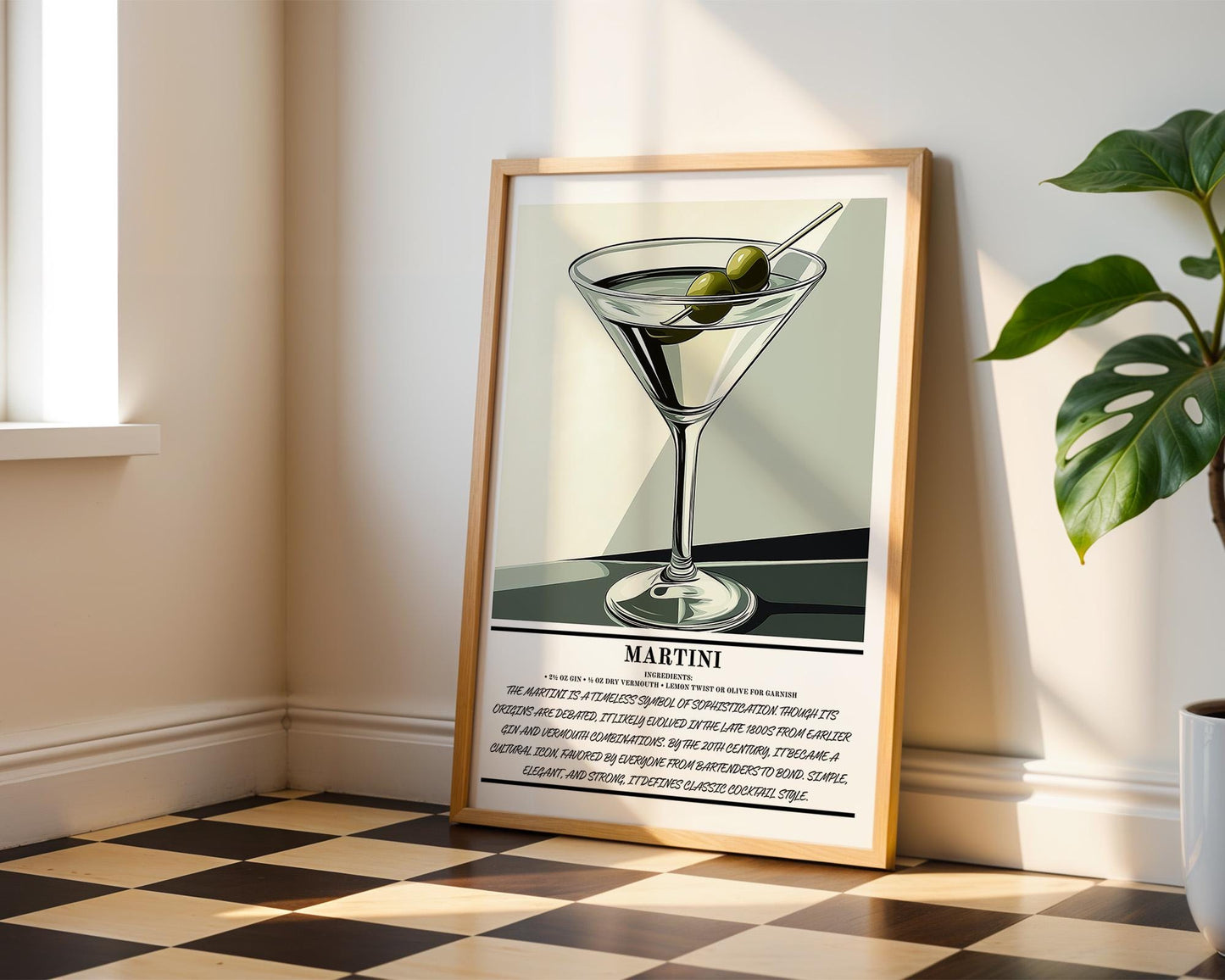 Kitchen Wall Art | Martini Cocktail Wall Art