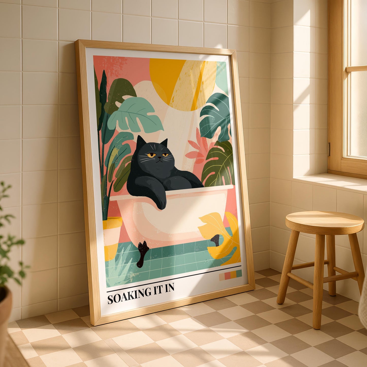 Bathroom Wall Art | Cat Bathroom Wall Art