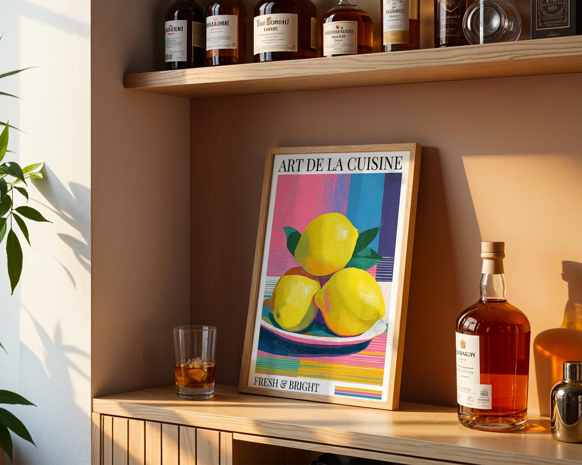 Kitchen Wall Art | Bold Lemon Fruit Artwork Print