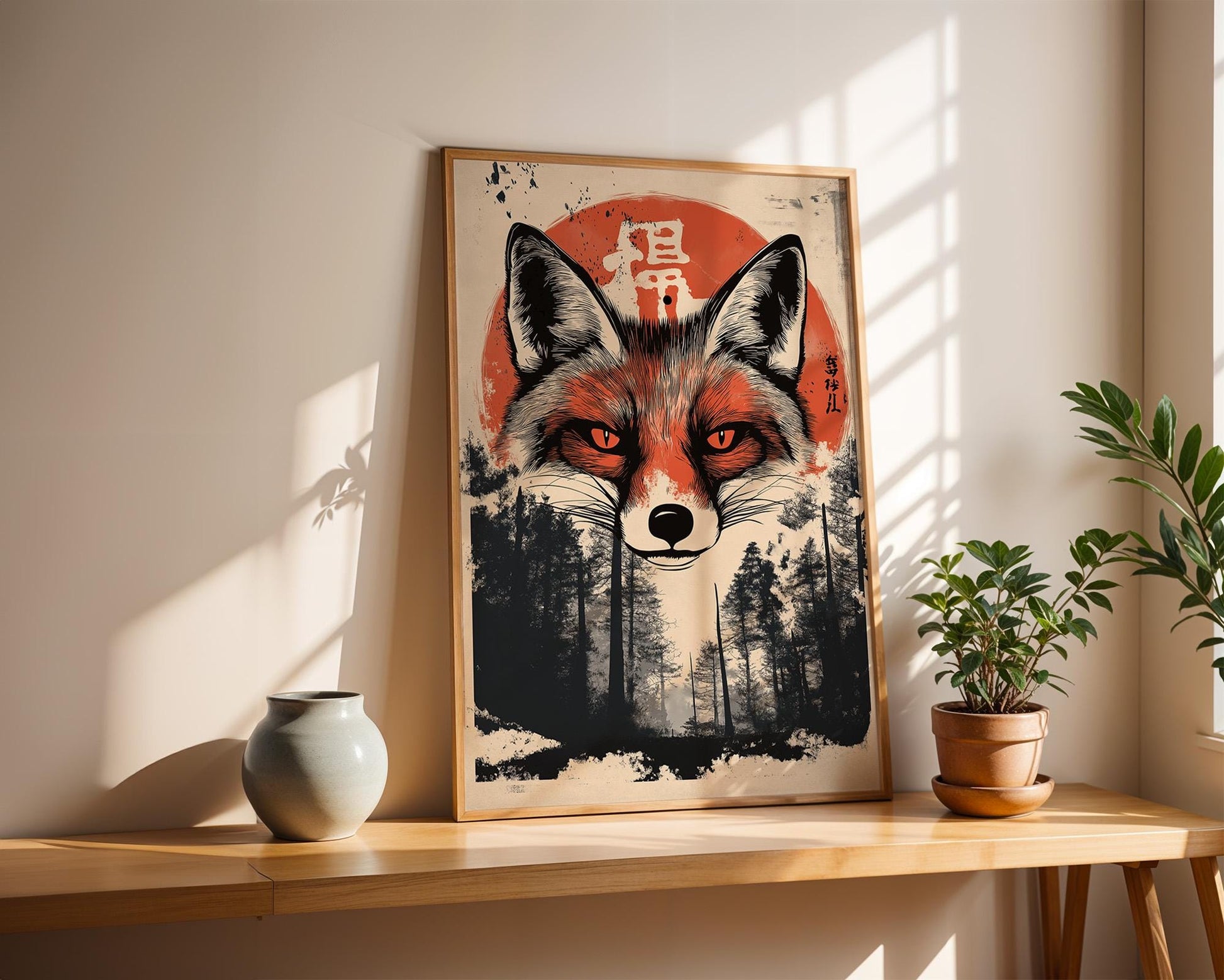 Japanese Wall Art | Japanese Fox Poster