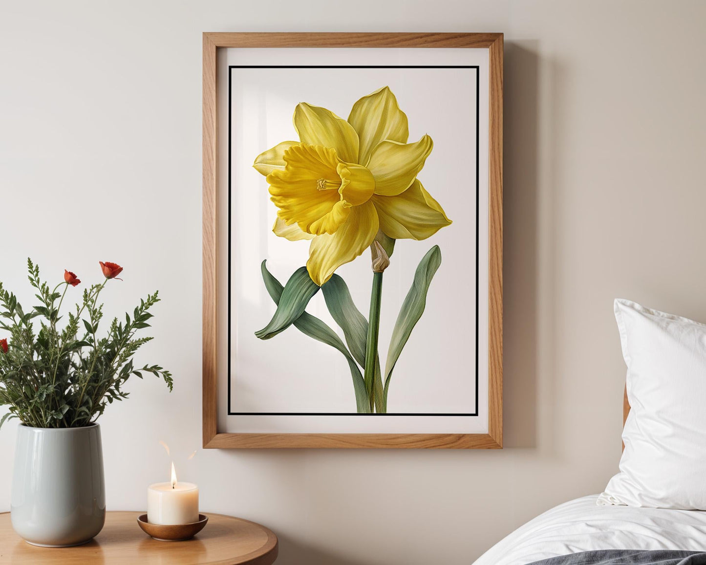 Flower Wall Decor | Yellow Floral Print