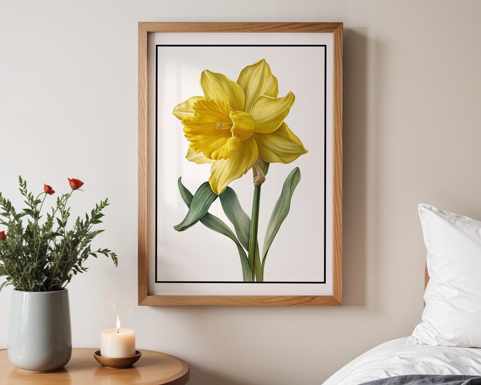 Flower Wall Decor | Yellow Floral Print