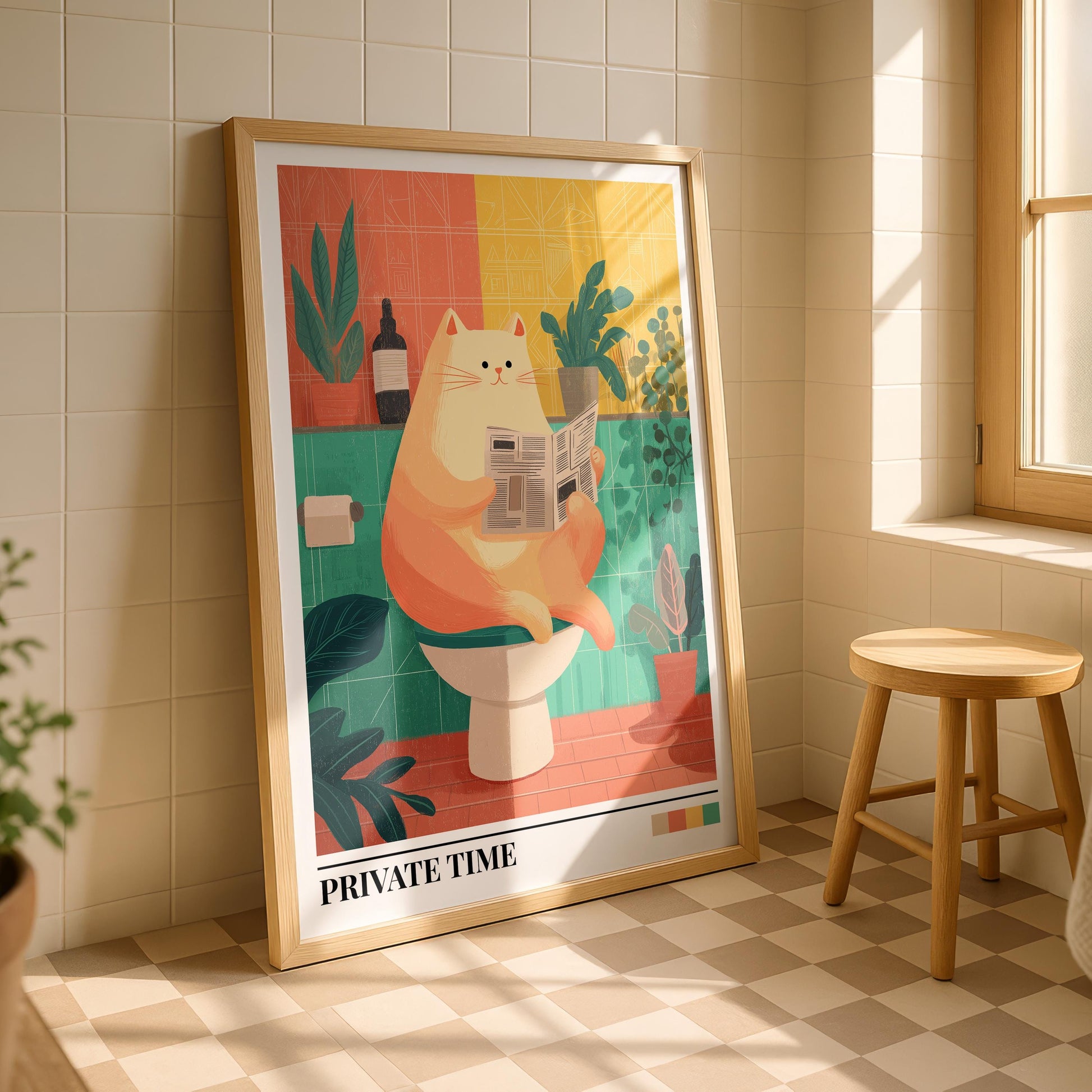 Bathroom Wall Art | Cat Bathroom Wall Art