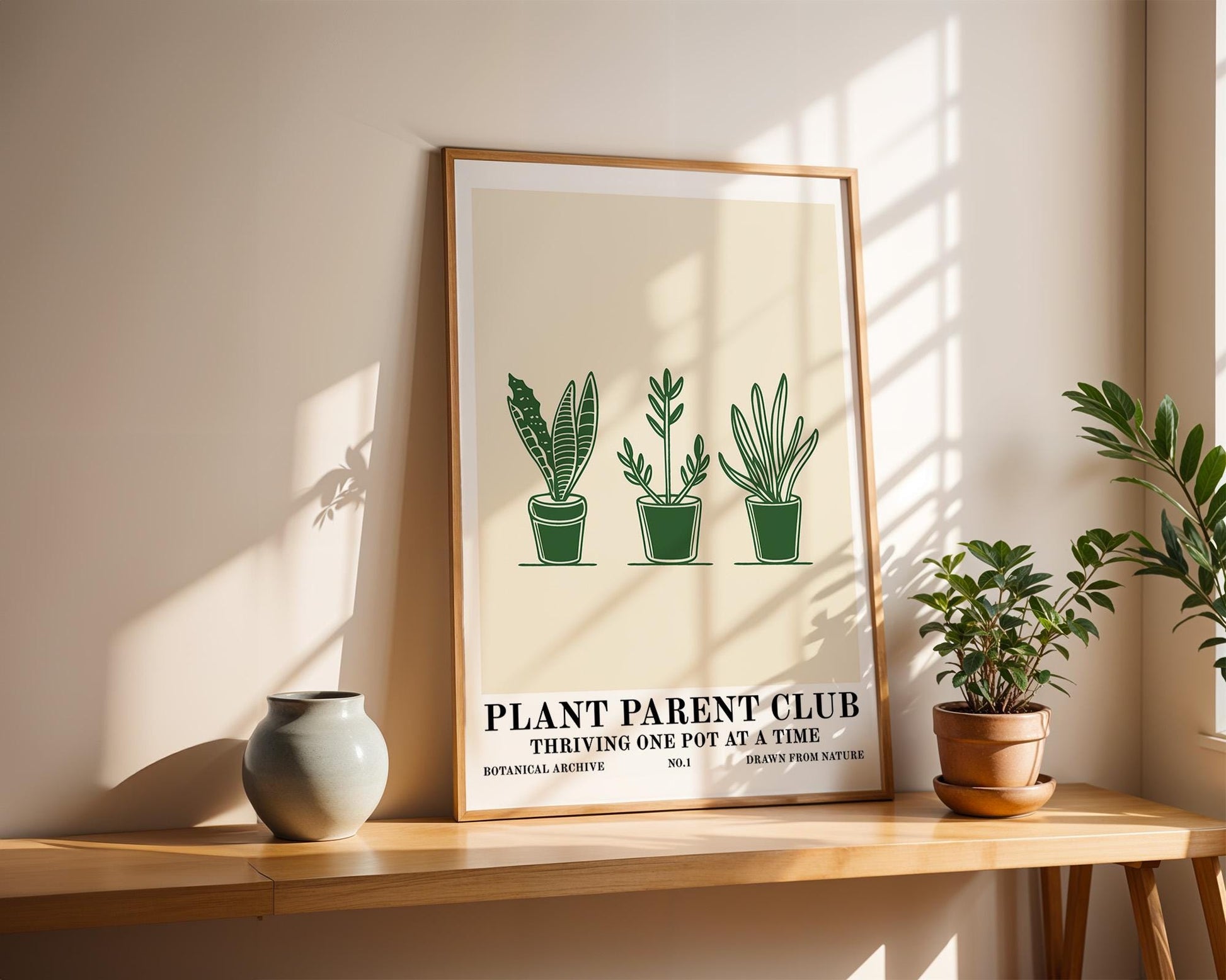 Flower Wall Decor | Decorative Boho Houseplant Wall Art Print