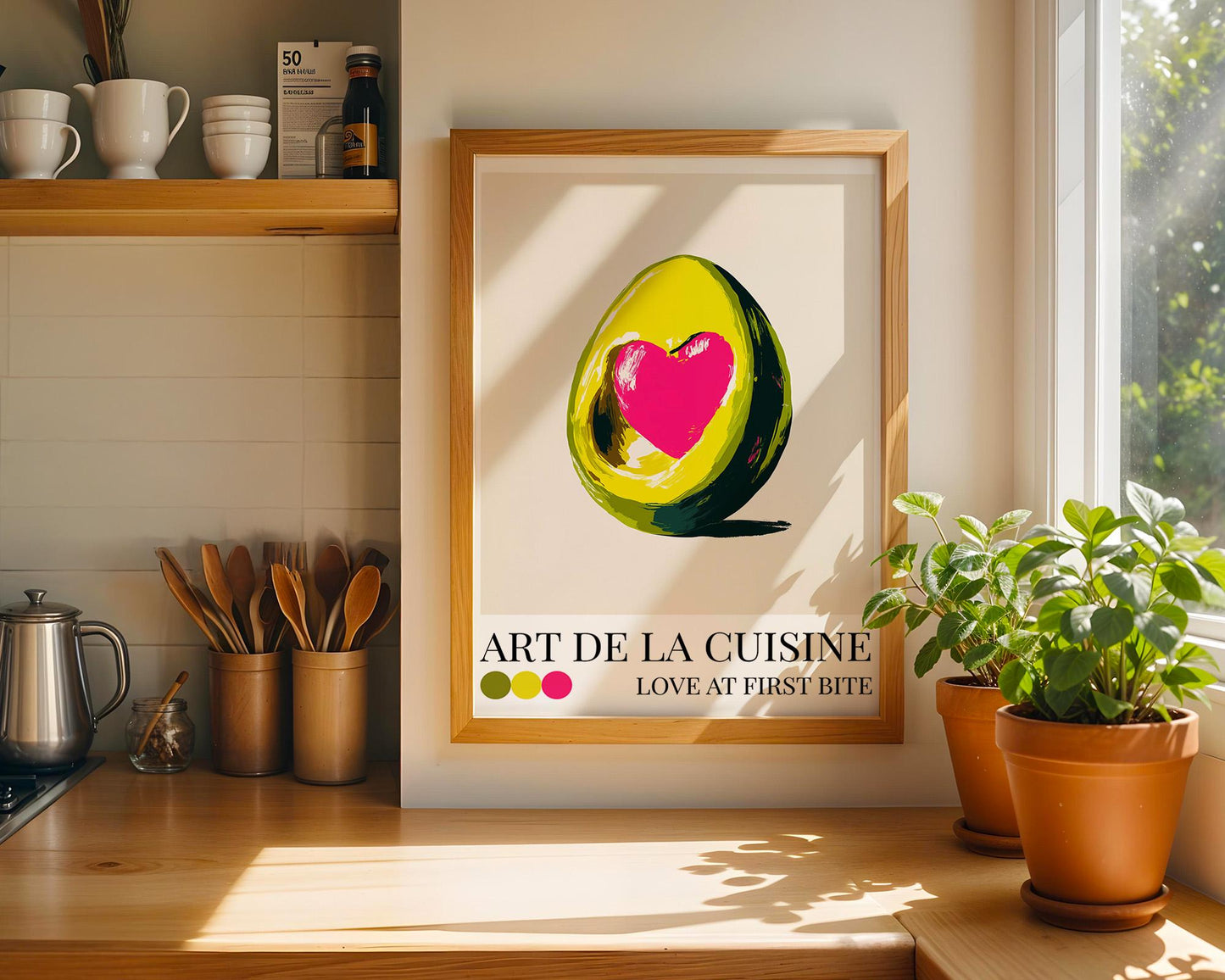 Kitchen Wall Art | Bold Olive Print
