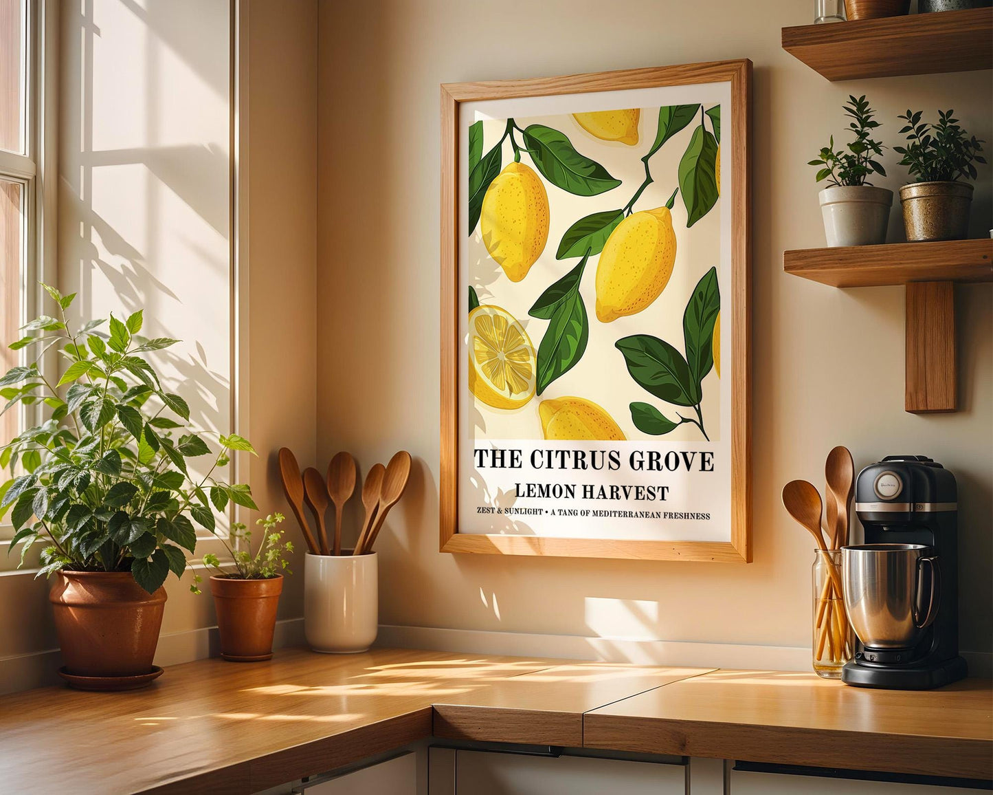Kitchen Wall Art | Lemon Mediterranean Kitchen Wall Art