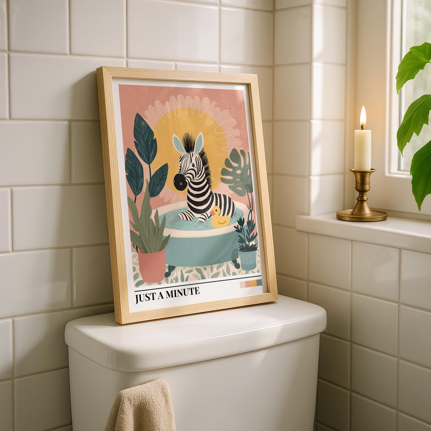 Bathroom Wall Art | Zebra Bathroom Wall Art