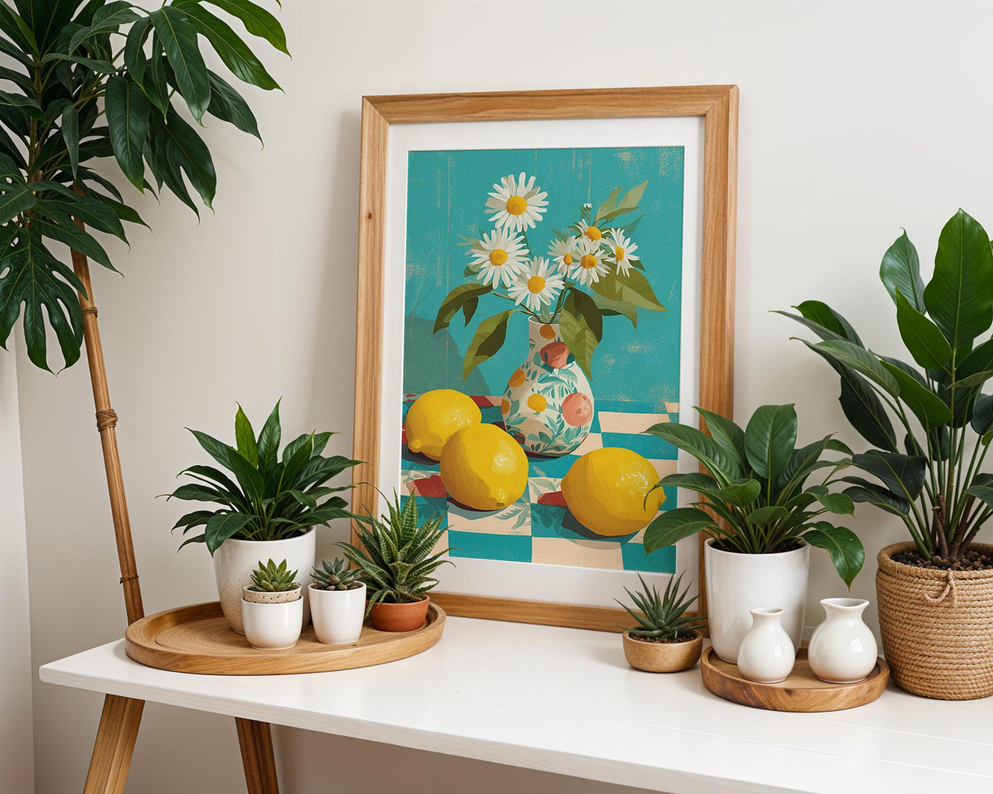 Maximalist Wall Art | 1970s Kitchen Art Abstract Floral Print