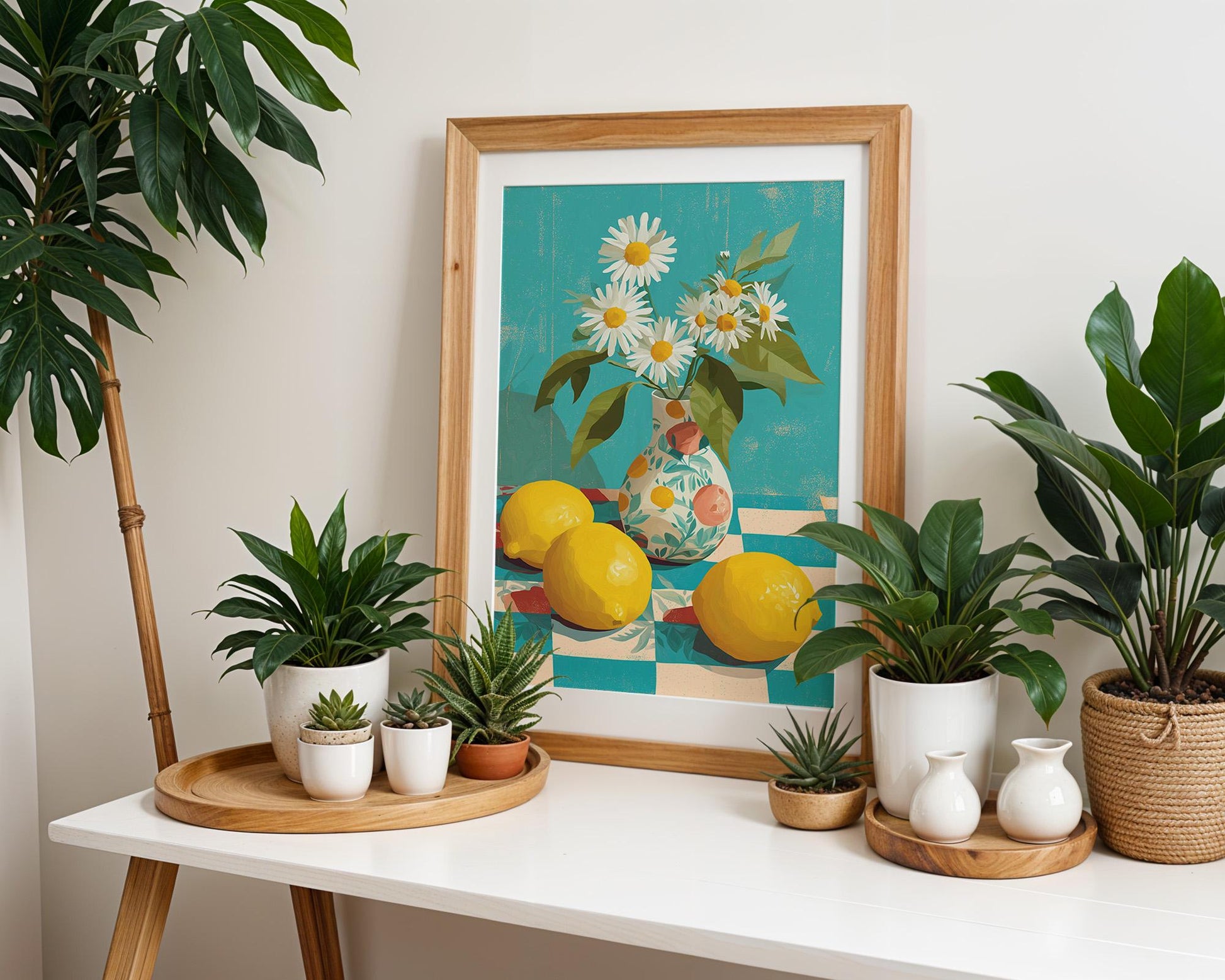 Maximalist Wall Art | 1970s Kitchen Art Abstract Floral Print