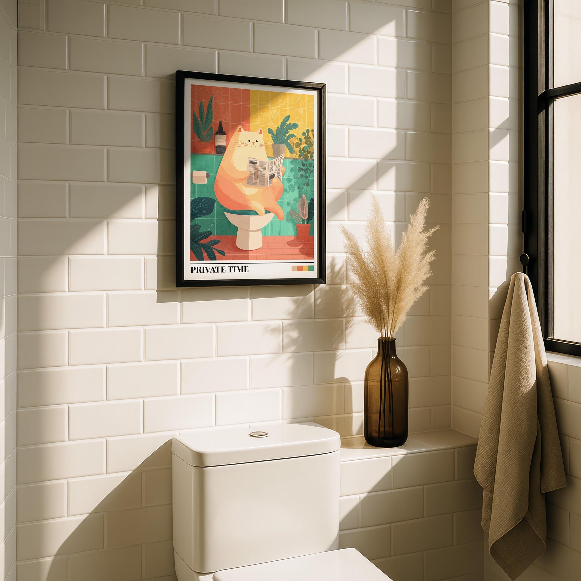 Bathroom Wall Art | Cat Bathroom Wall Art
