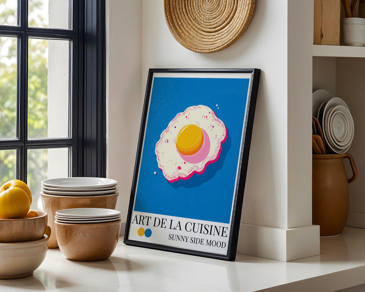 Kitchen Wall Art | Vibrant Fried Egg Print