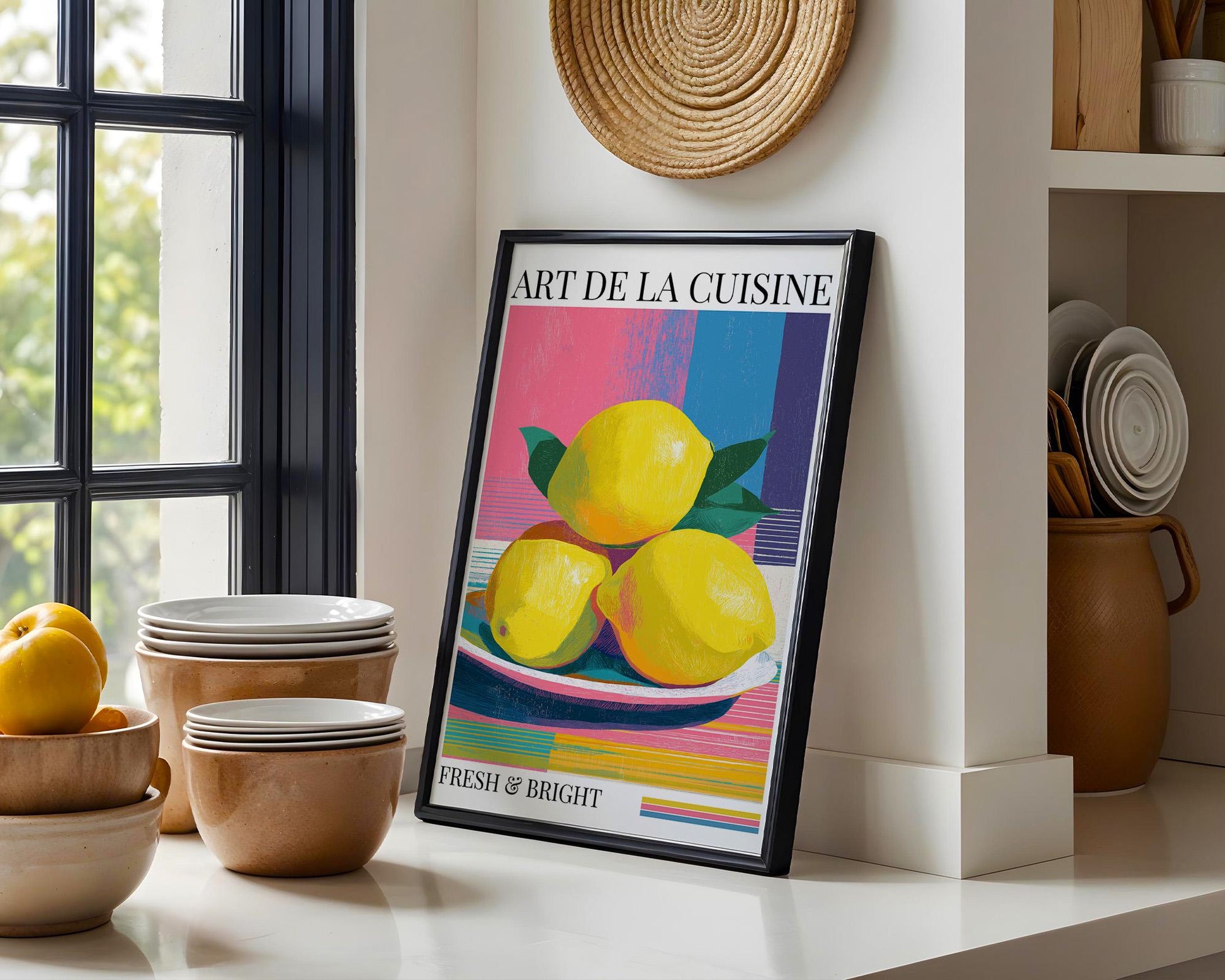 Kitchen Wall Art | Bold Lemon Fruit Artwork Print
