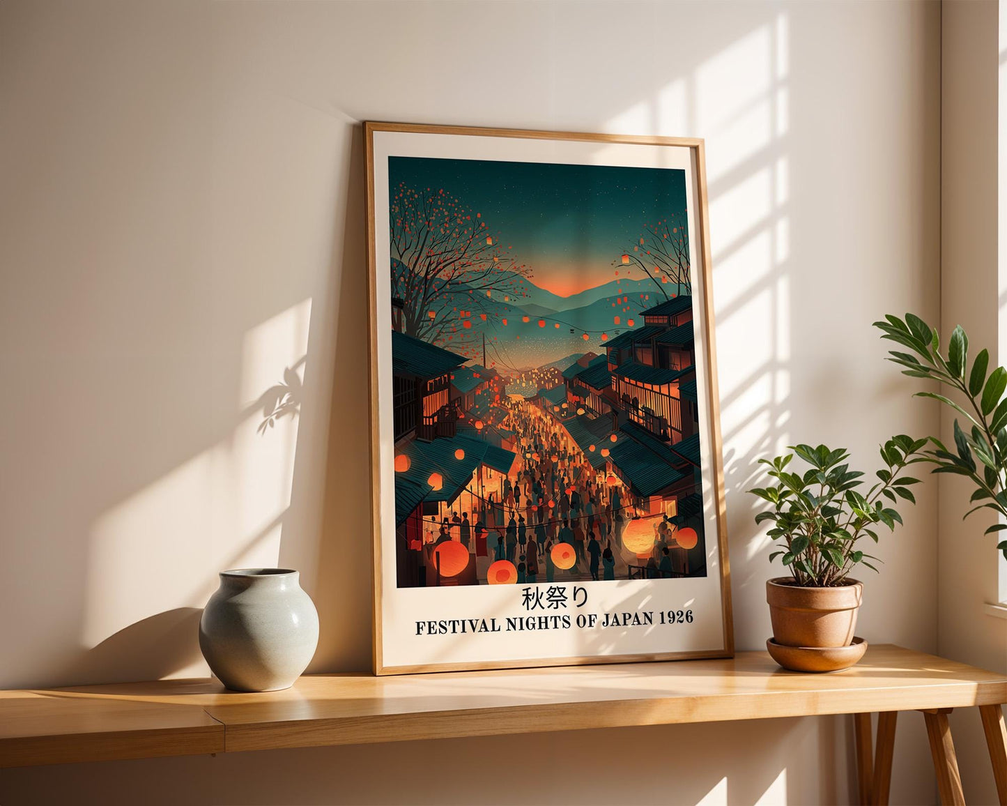 Japanese Wall Art | Autumn Market Decor