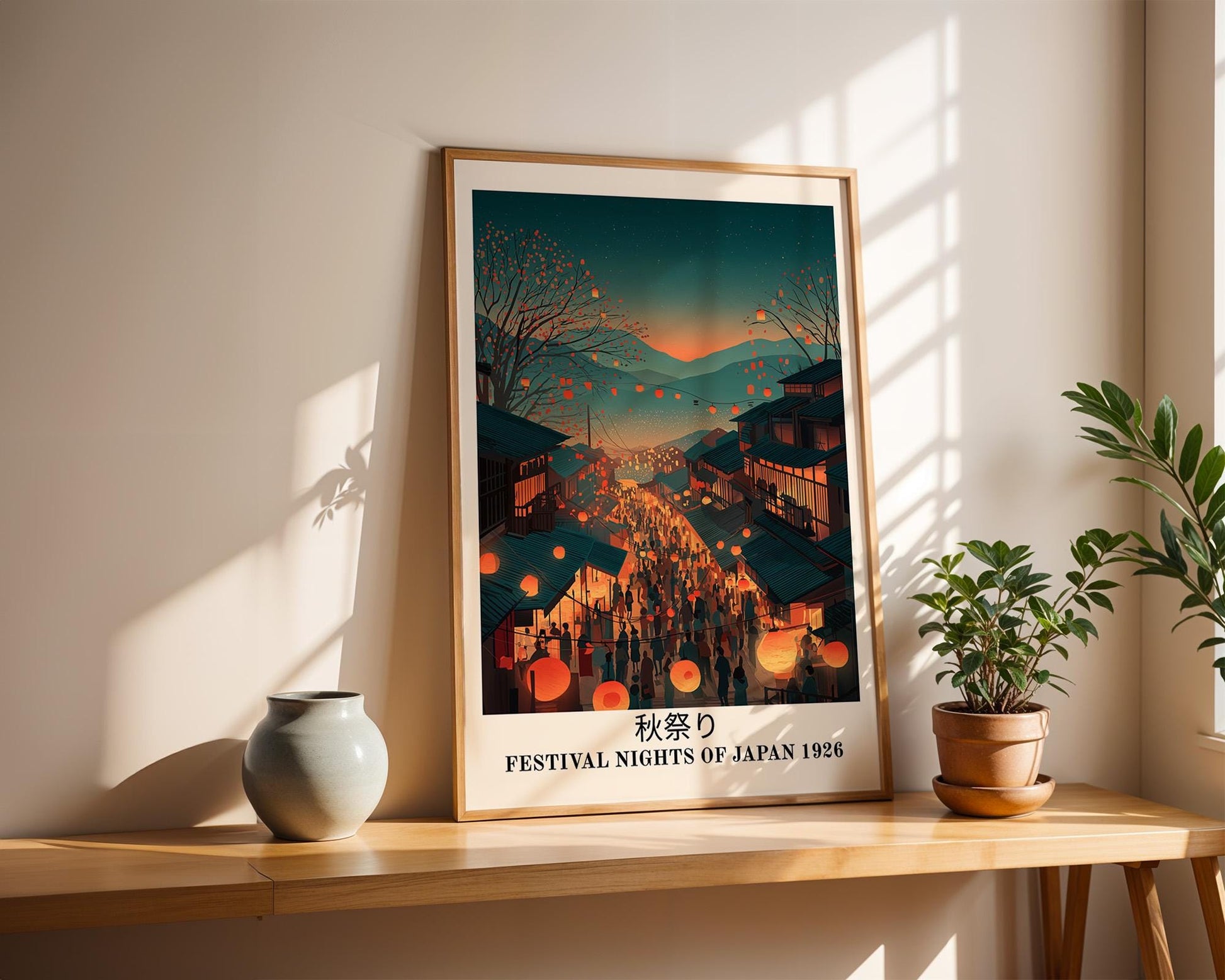 Japanese Wall Art | Autumn Market Decor