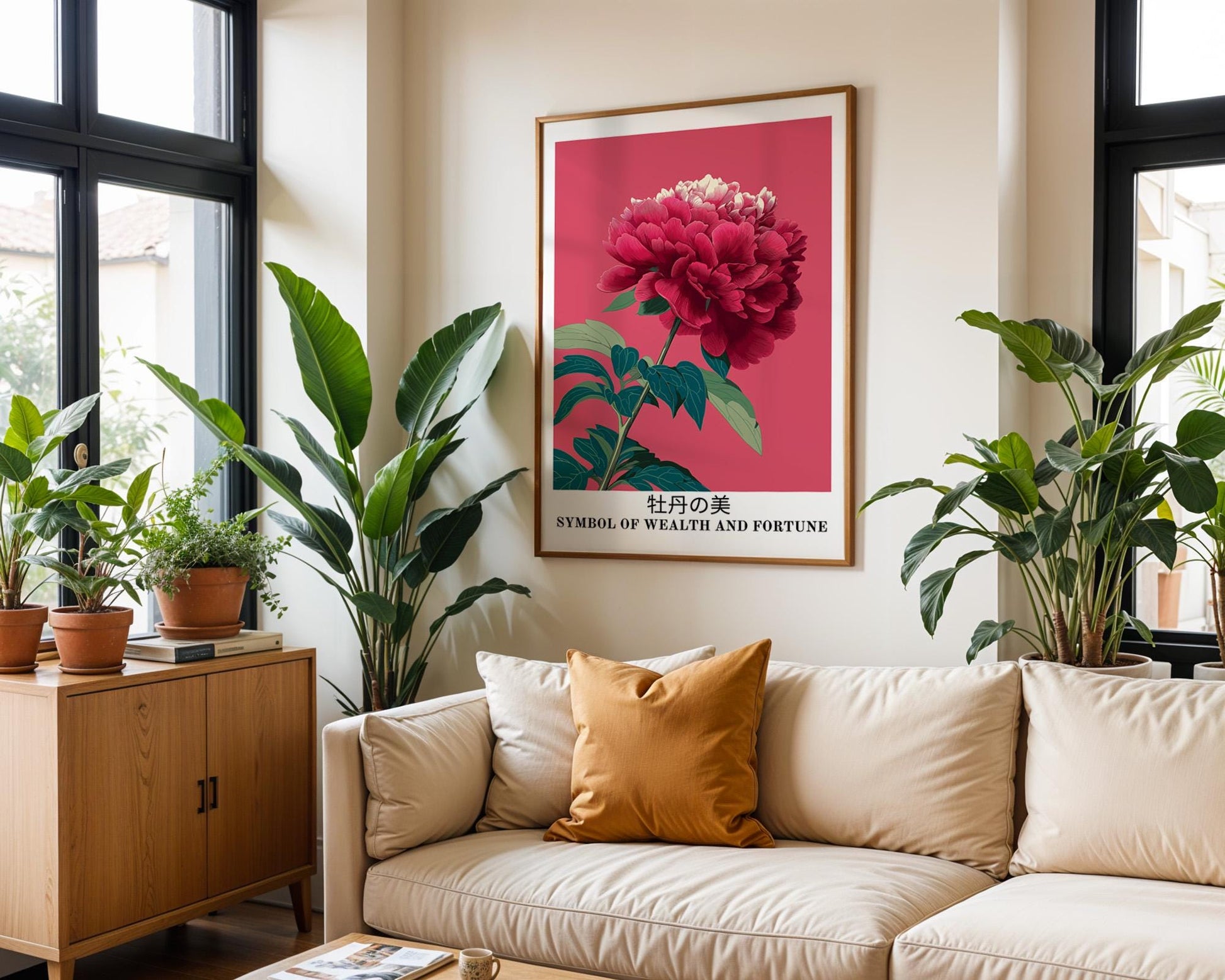 Japanese Wall Art | Japanese Peony Art Print