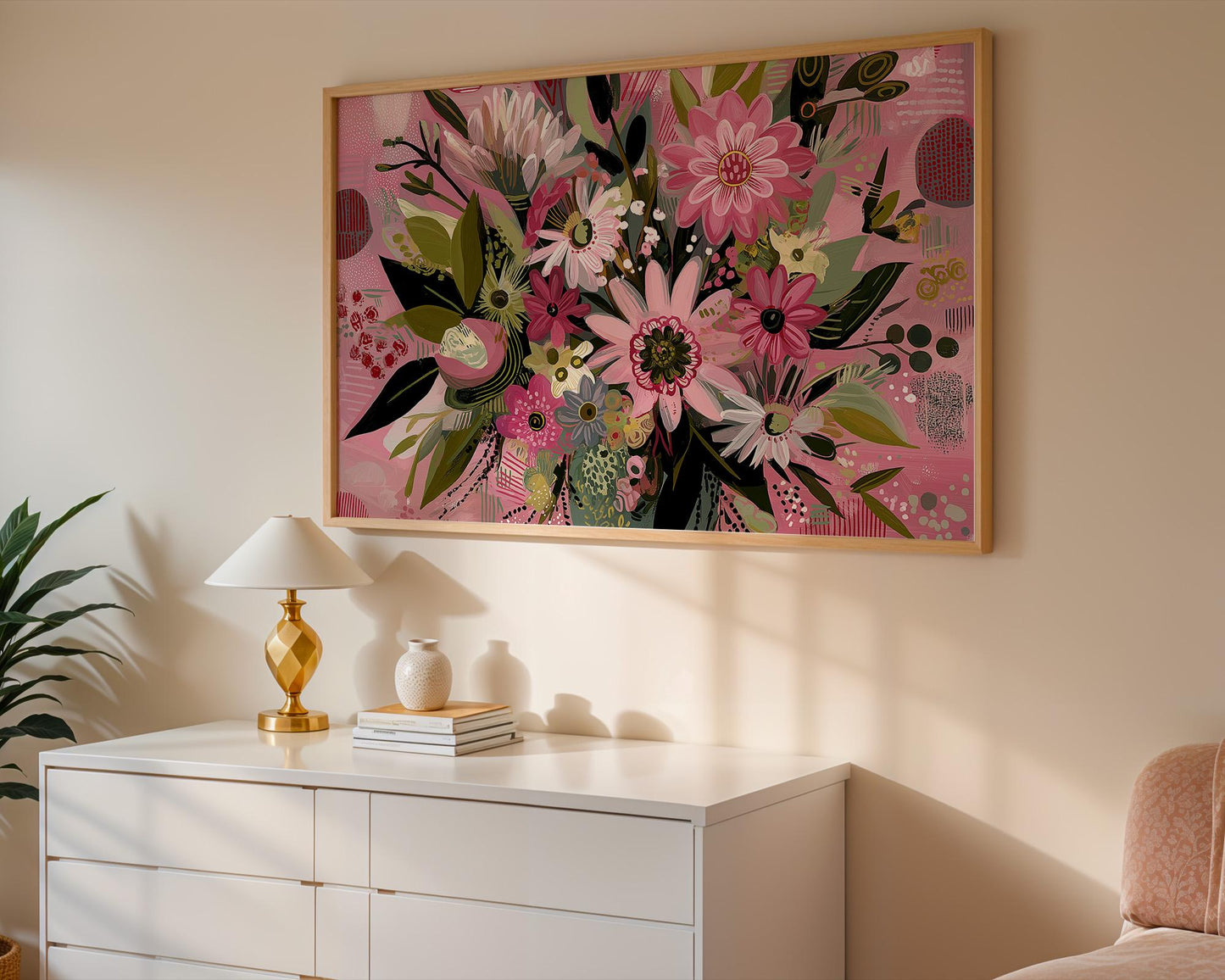 Kitchen Wall Art | Bold Maximalist Flower Print