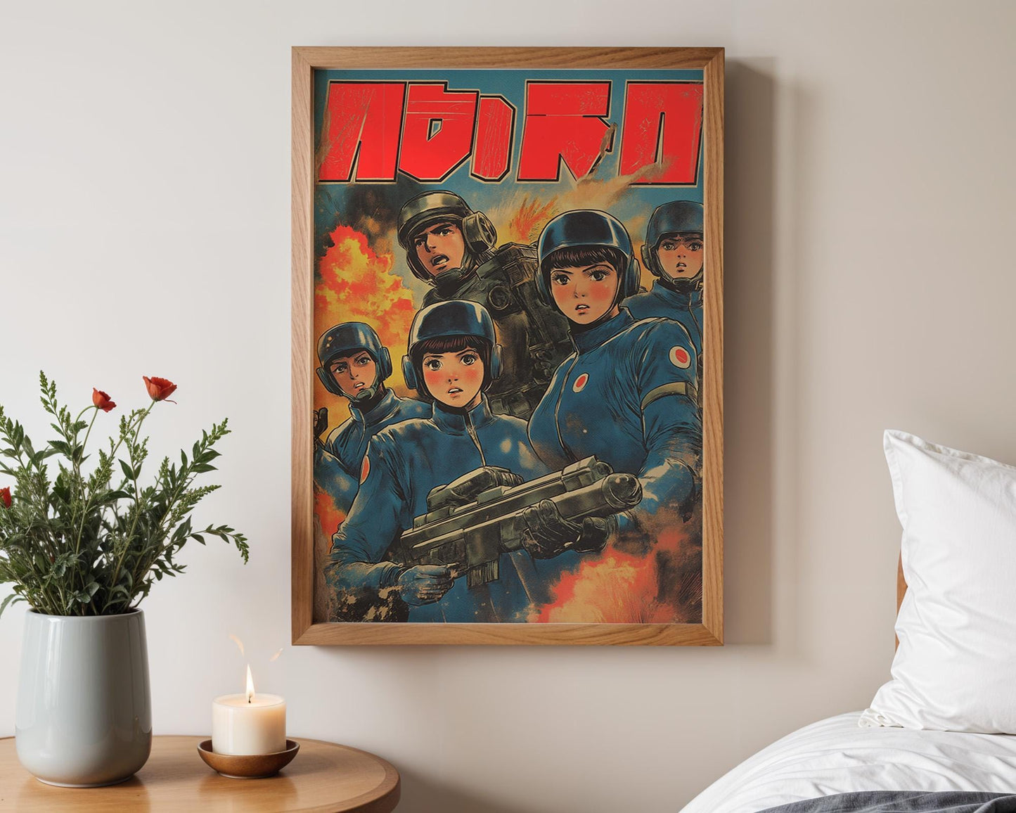 Retro Japanese Anime Poster | 1970s Sci-Fi Manga Print