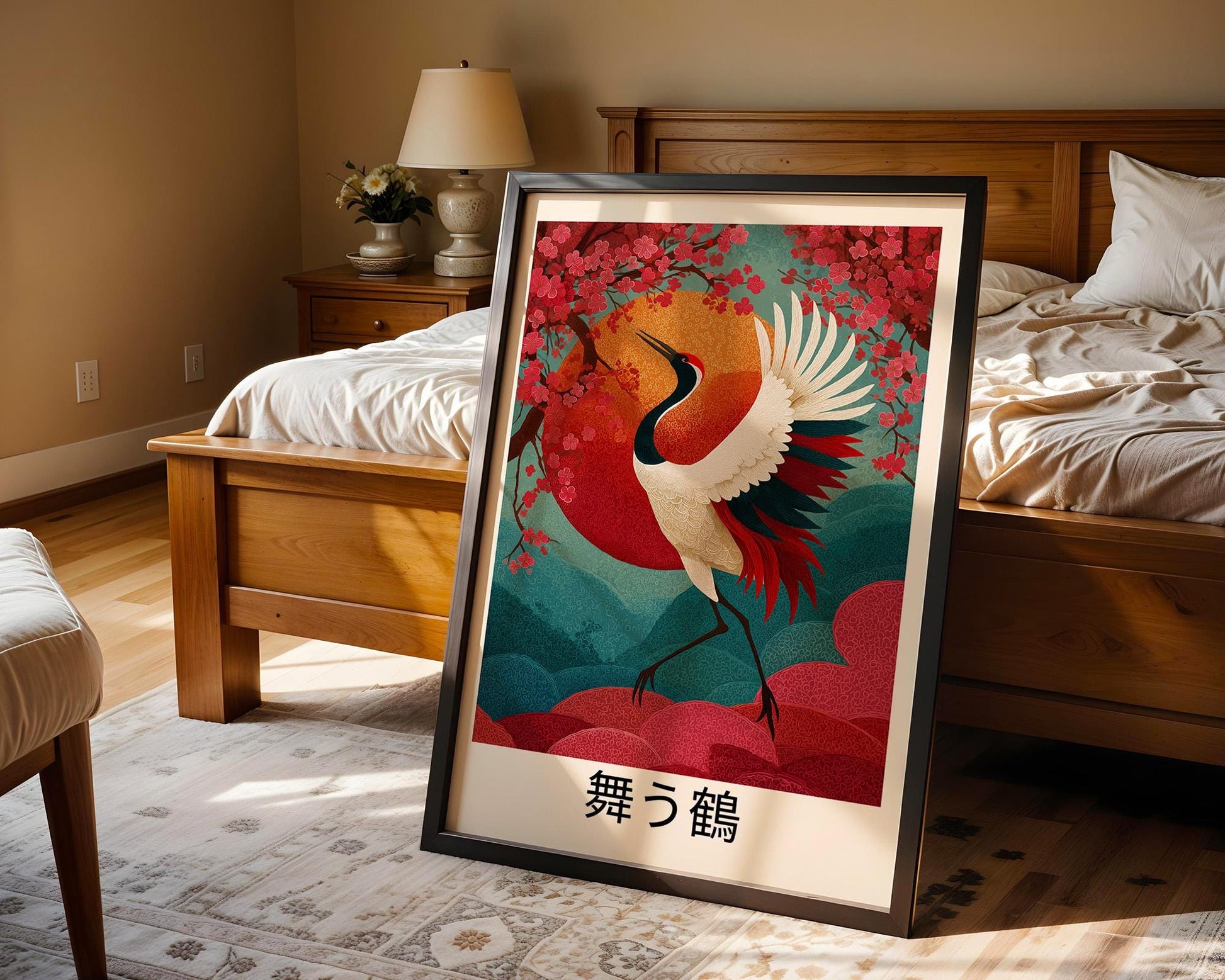 Japanese Wall Art | Japanese Crane Art Print