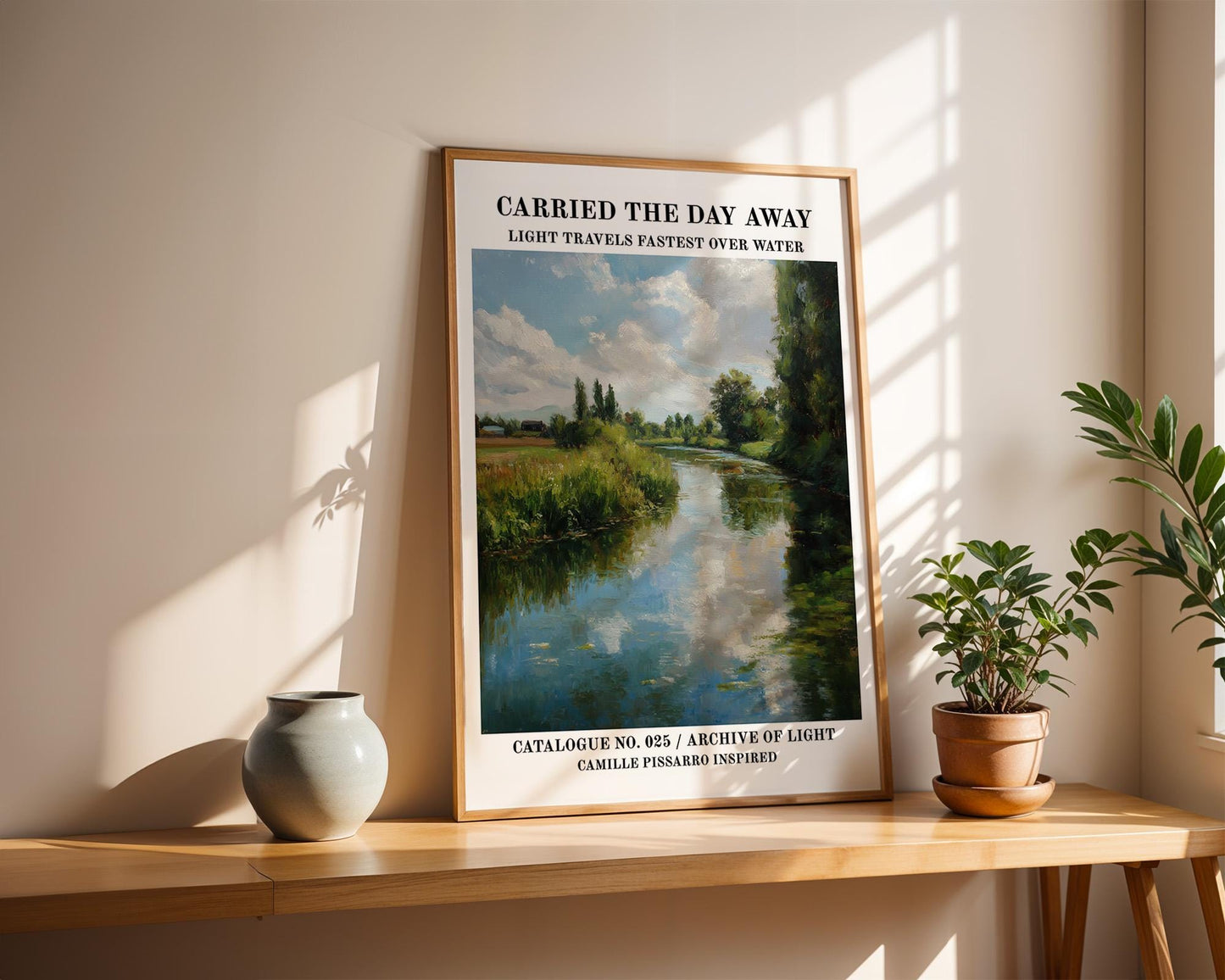 Gallery Wall Art | Camille Pissarro Inspired River Landscape Poster