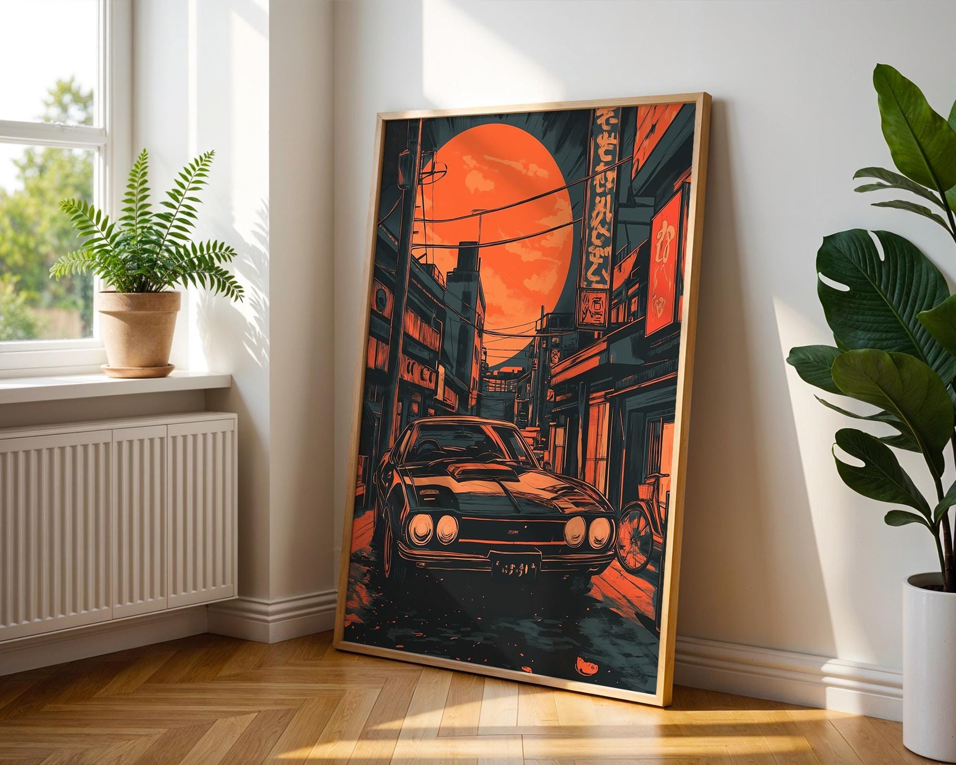 Japanese Wall Art | Cyberpunk Japanese Car Poster