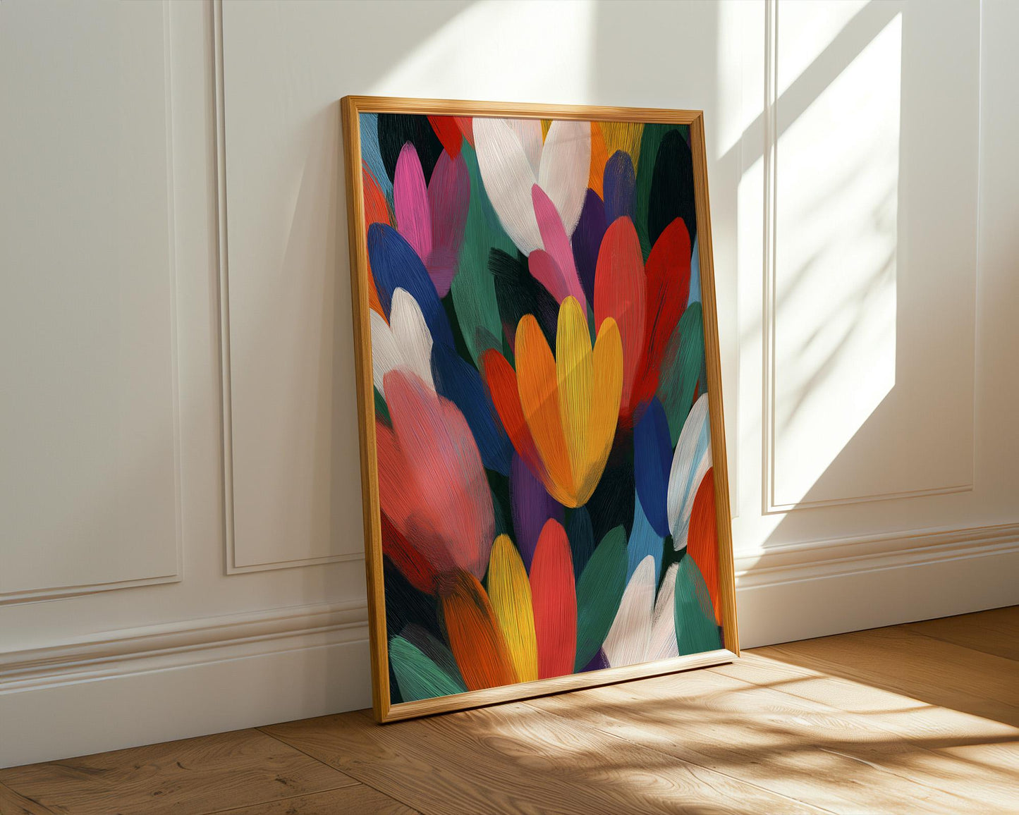 Maximalist Floral Wall Art | Abstract Tulip Meadow Print