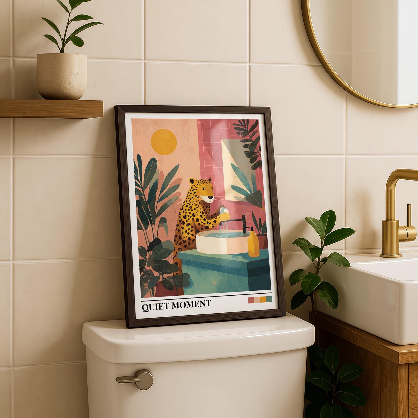 Bathroom Wall Art | Leopard Bathroom Wall Art