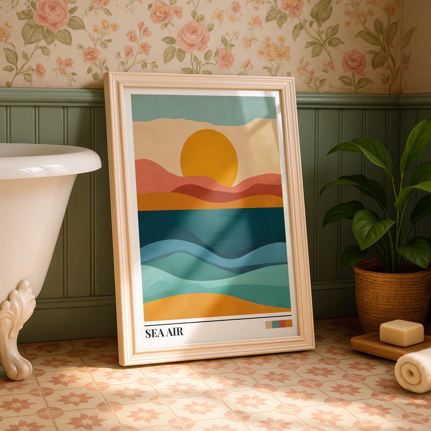 Bathroom Wall Art | Abstract Dopamine Decor