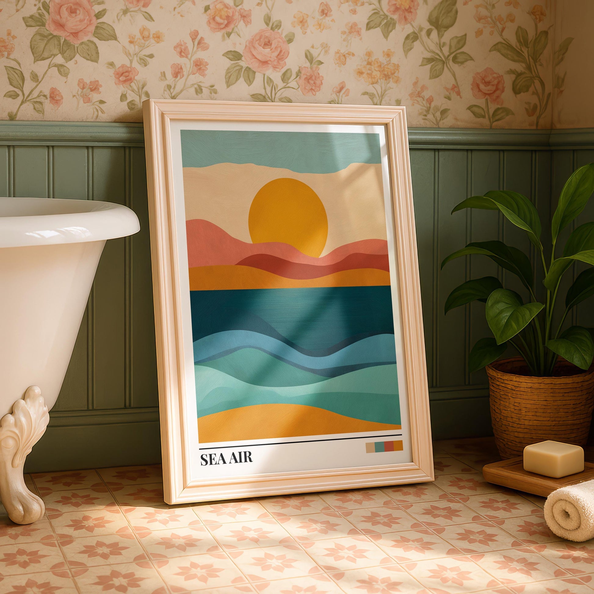 Bathroom Wall Art | Abstract Dopamine Decor