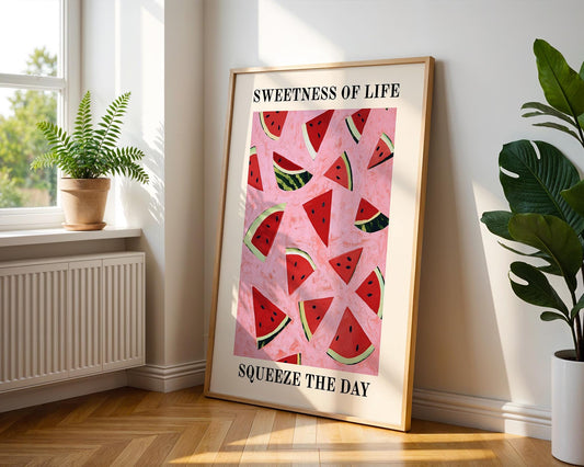 Kitchen Wall Art | Watermelon Modern Wall Art Print
