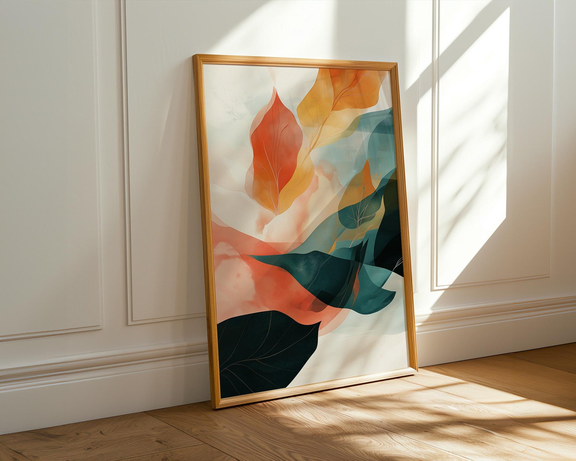 Gallery Wall Art | Abstract Leaf Decor