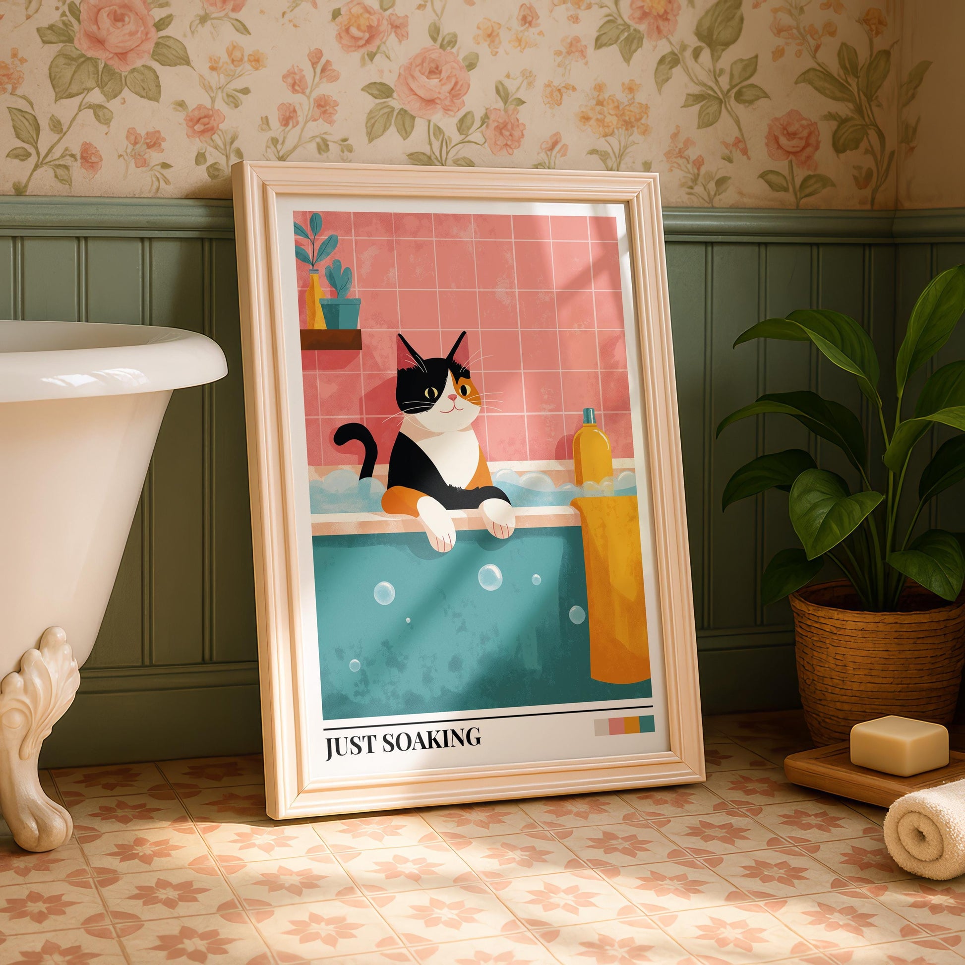 Bathroom Wall Art | Cat Bathroom Wall Art