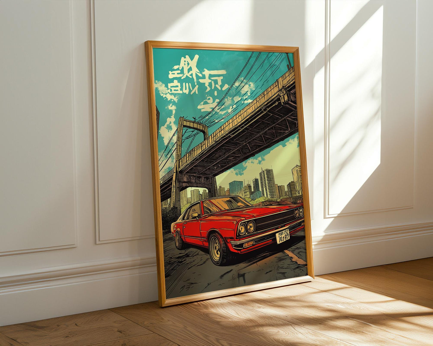 Japanese Wall Art | Vintage Japanese Car Poster