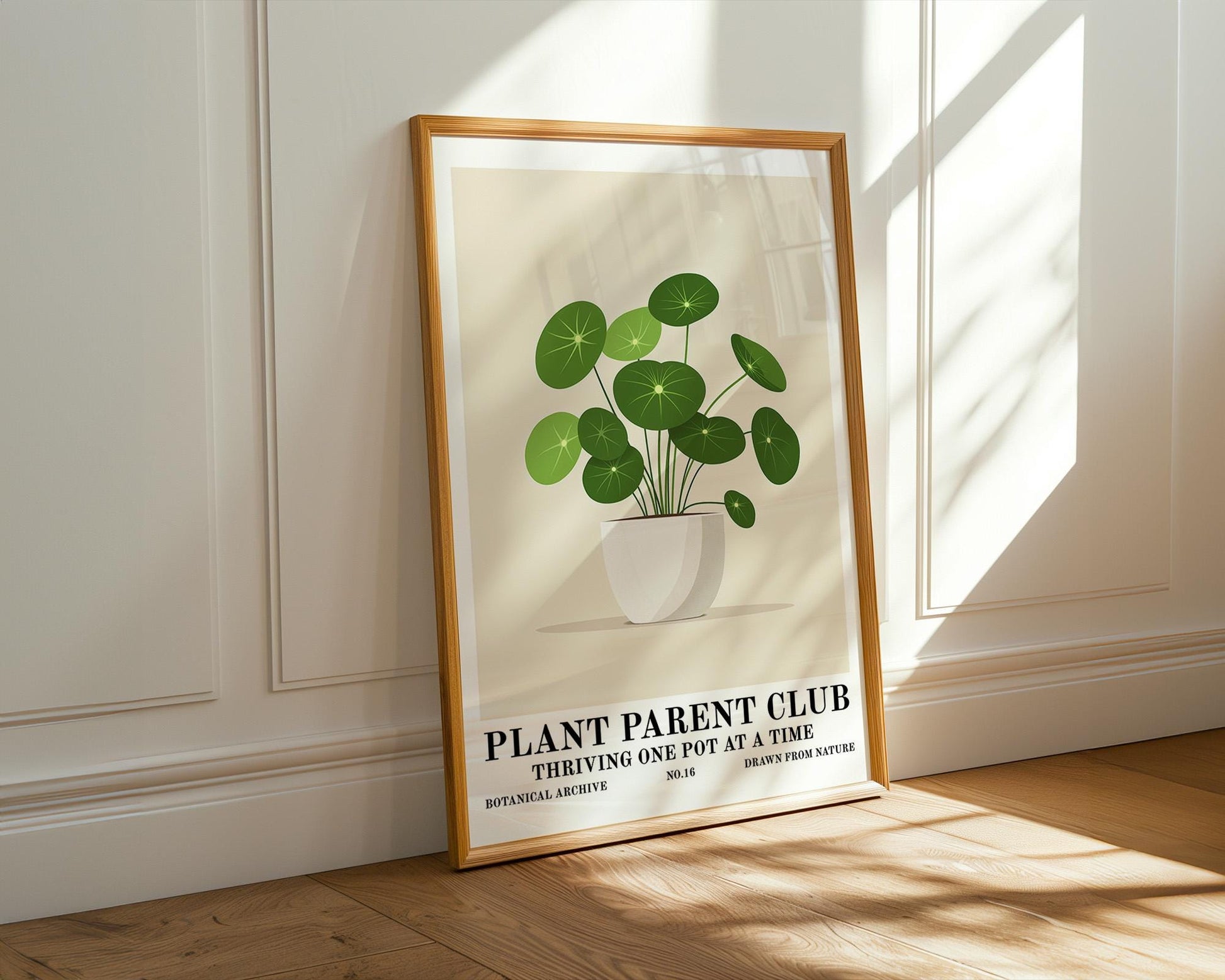 Flower Wall Decor | Pilea Peperomioides Plant Print