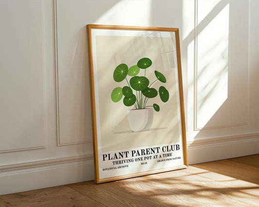Flower Wall Decor | Pilea Peperomioides Plant Print