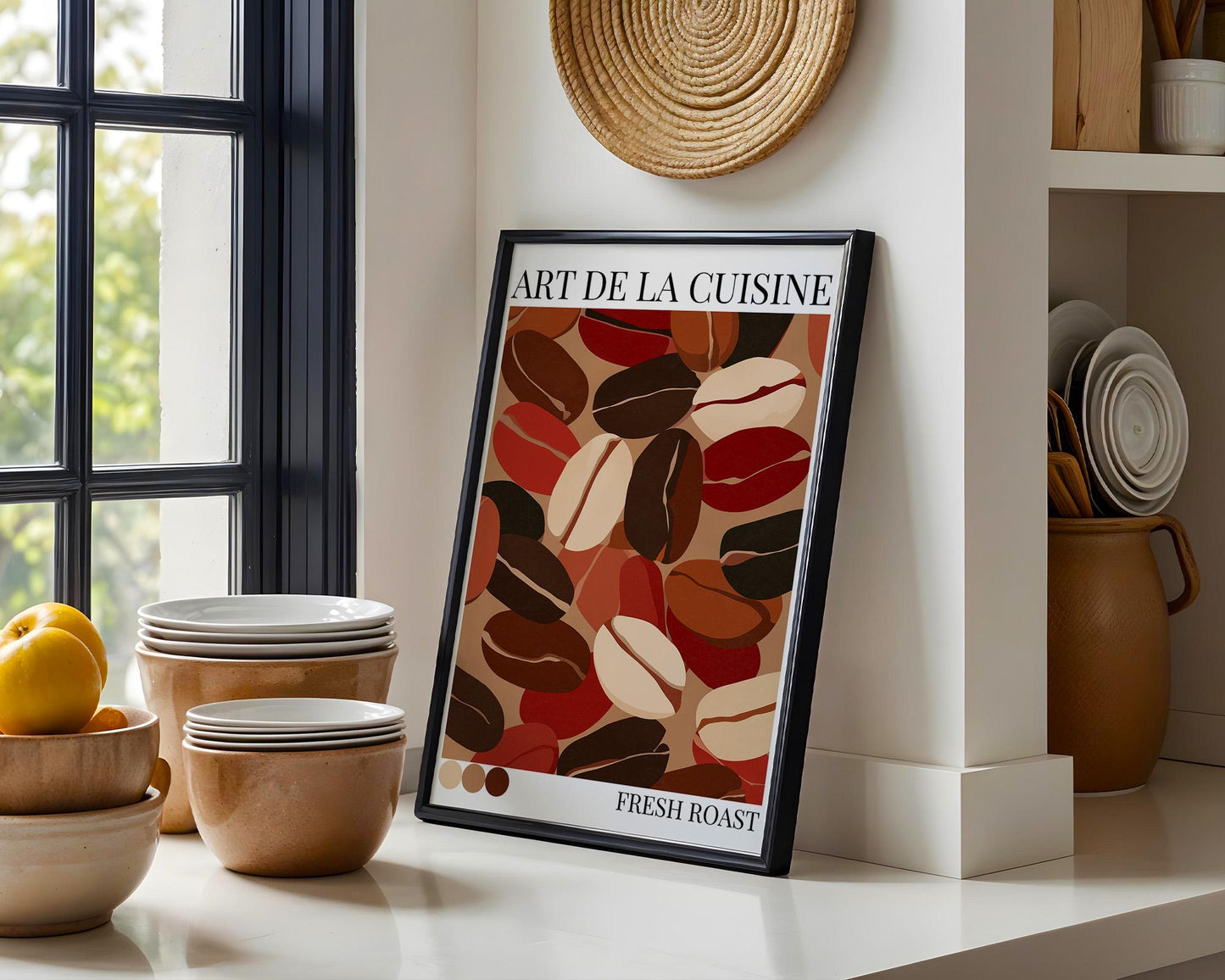 Kitchen Wall Art | Bold Coffee Bean Print