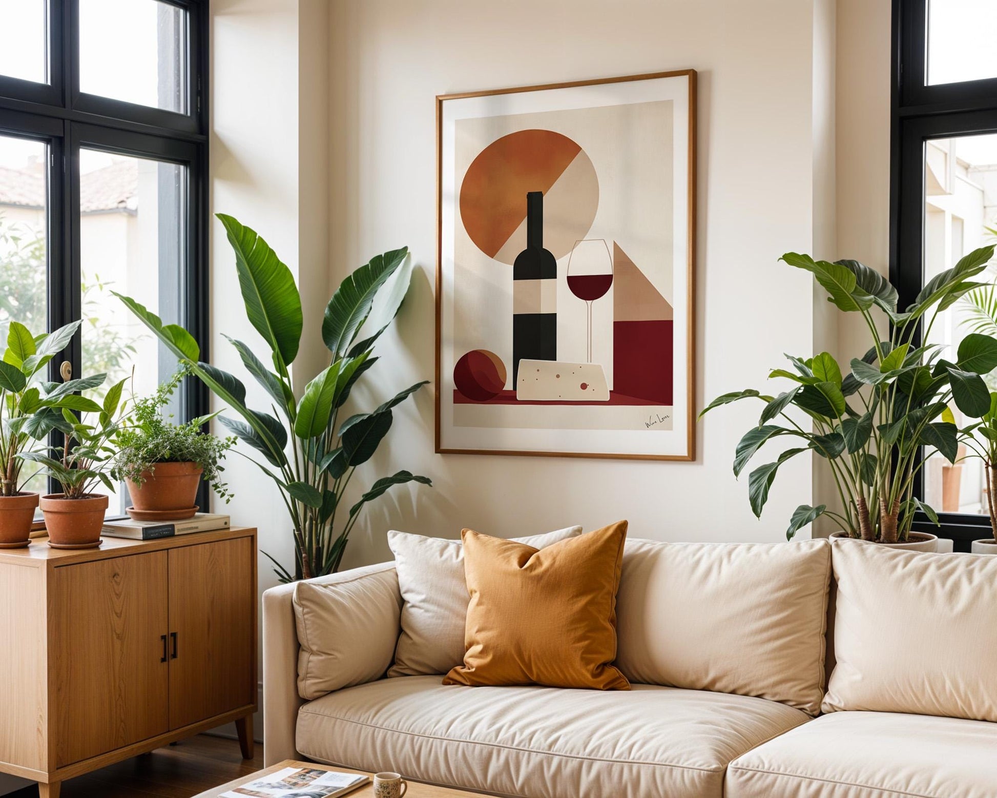 Kitchen Wall Art | Wine and Cheese Art