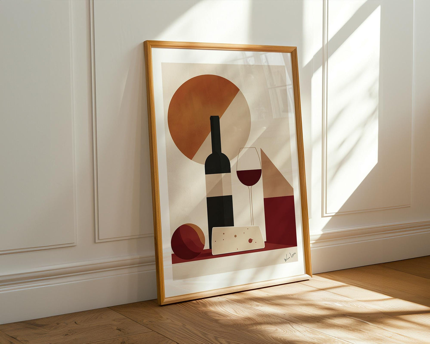 Kitchen Wall Art | Wine and Cheese Art