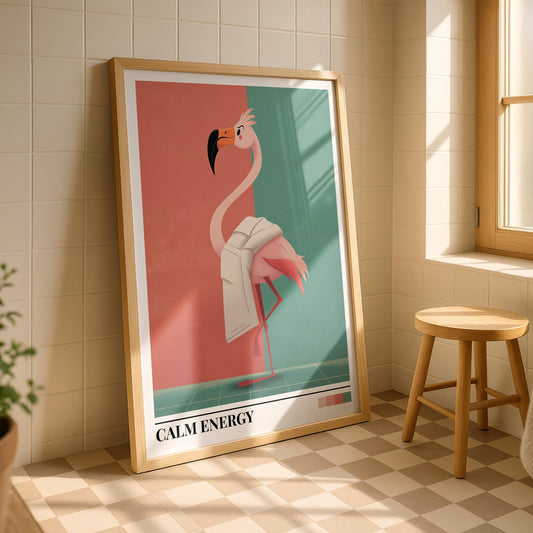 Bathroom Wall Art | Flamingo Bathroom Wall Art