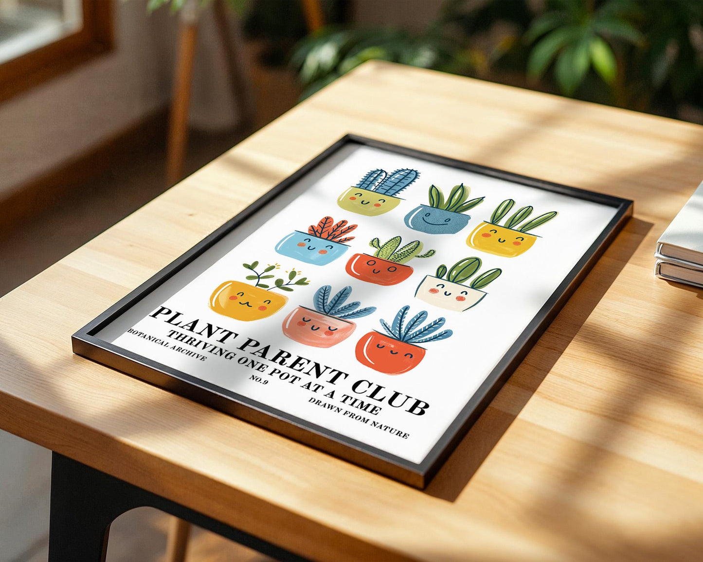 Flower Wall Decor | Smiling Plant Pot Print