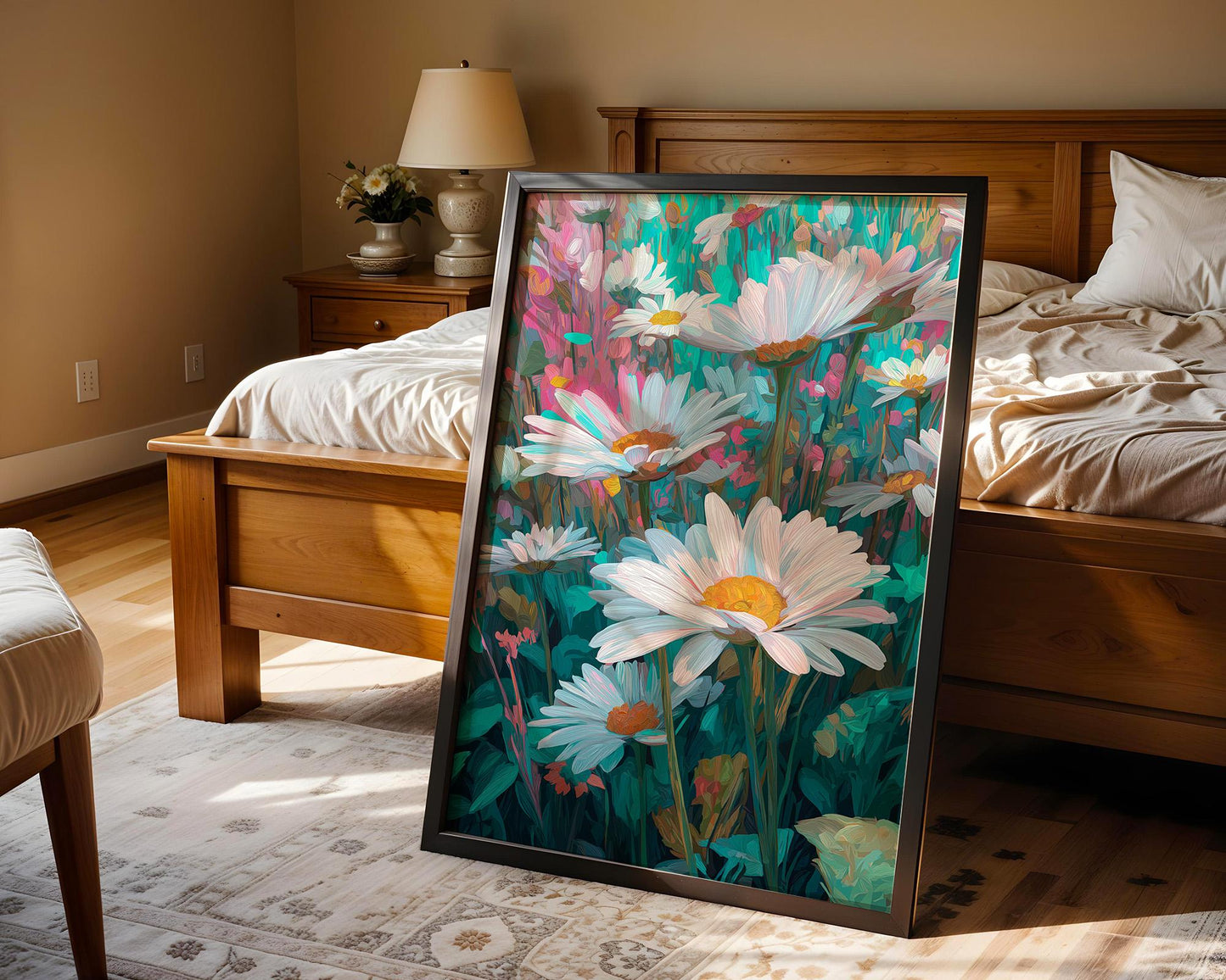 Dopamine Decor | Retro Floral Daisy Field Print